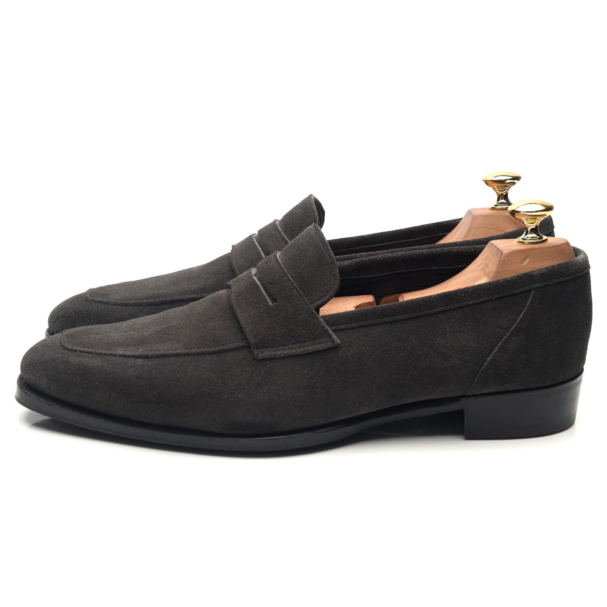 Kingsman Newport mocassins gris foncé suède pointure UK 8.5