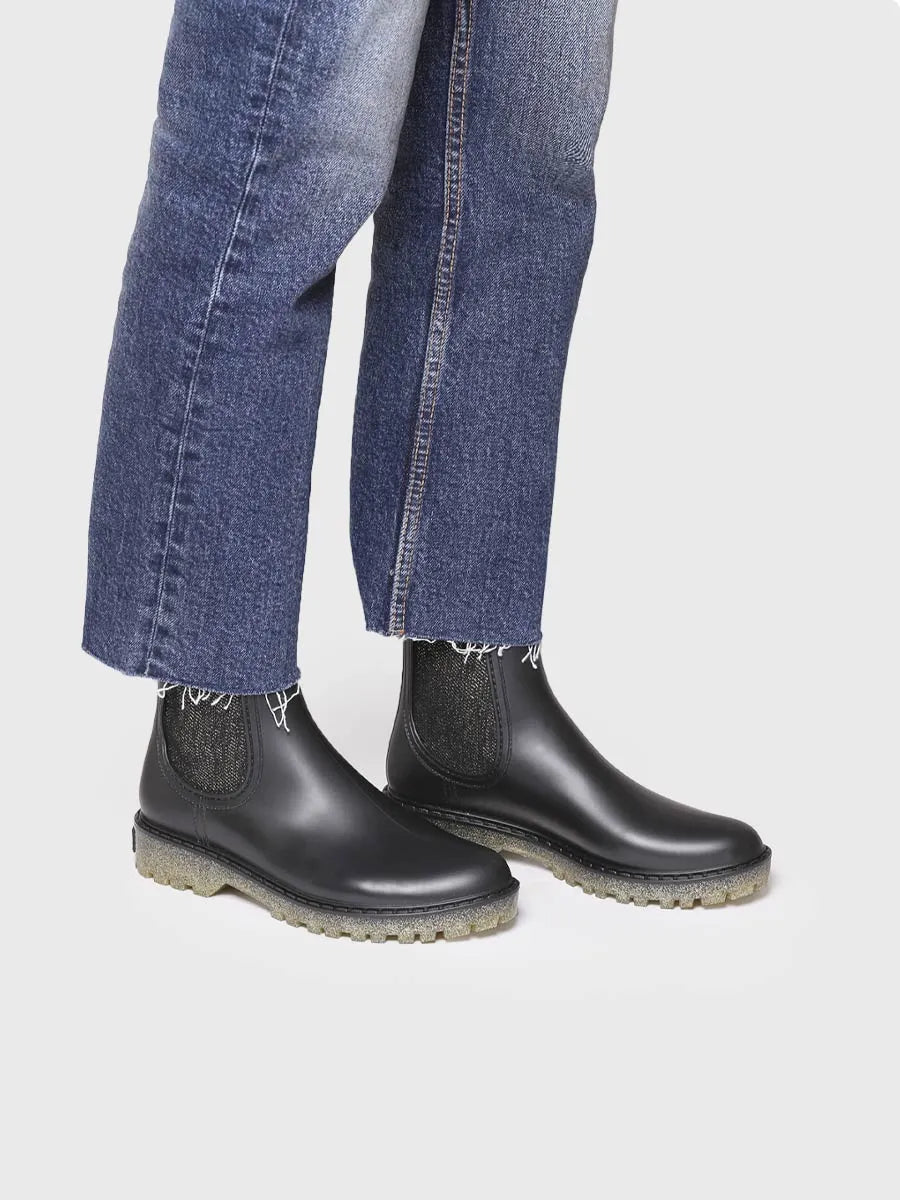Toni Pons Colonia bottes de pluie femme noir imperméable