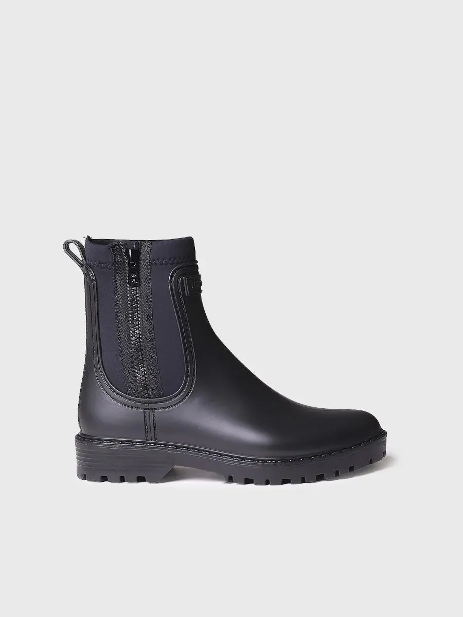 Toni Pons Clais botte de pluie noire zip