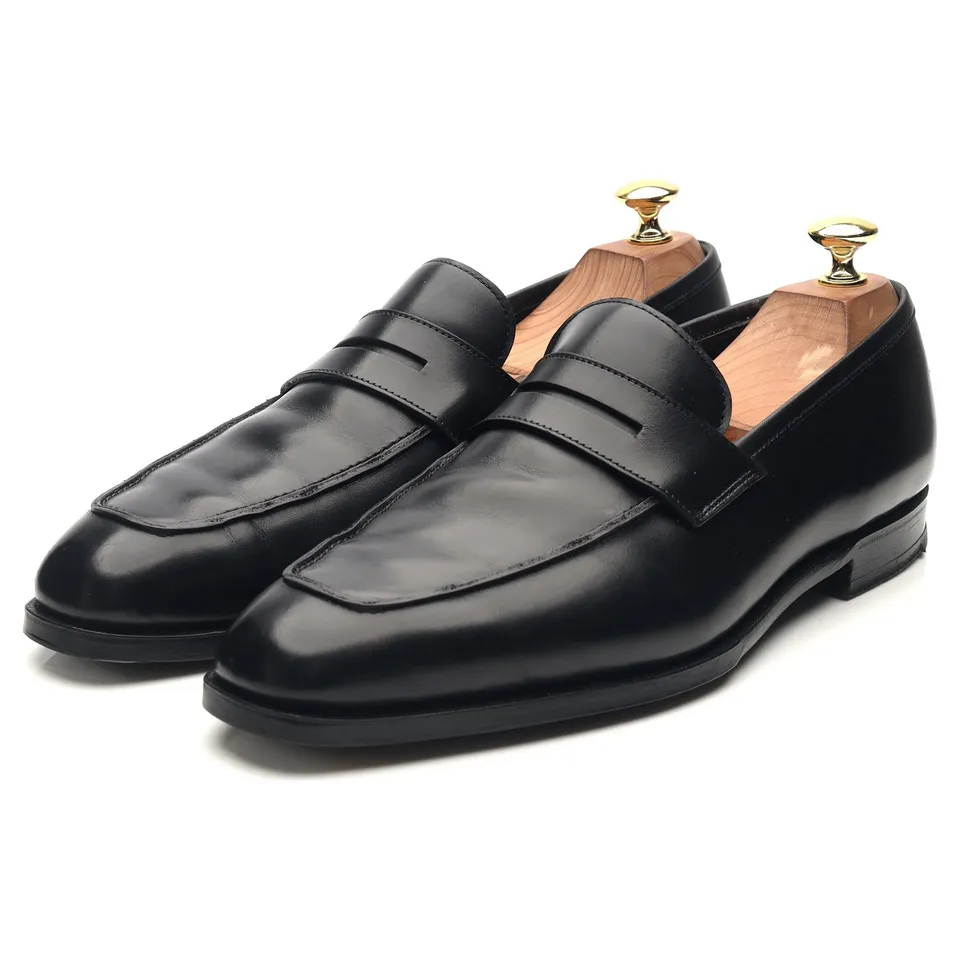 Crockett & Jones Marston mocassins cuir noir UK 8