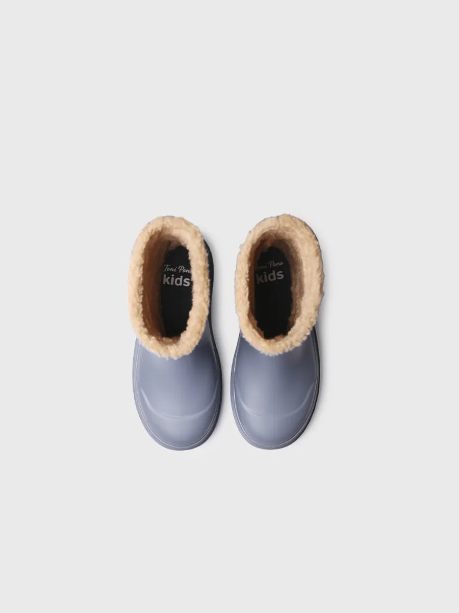 Toni Pons Lublin botte de pluie enfant bleu doublure chaude