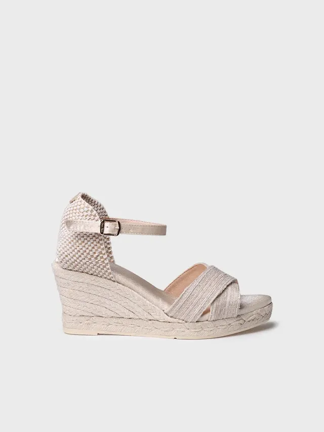 Toni Pons Cristal espadrille mariée compensée 7 cm