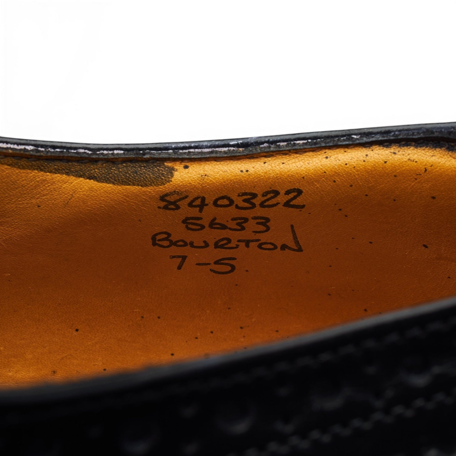 Tricker's Bourton derbys cuir noir UK 7