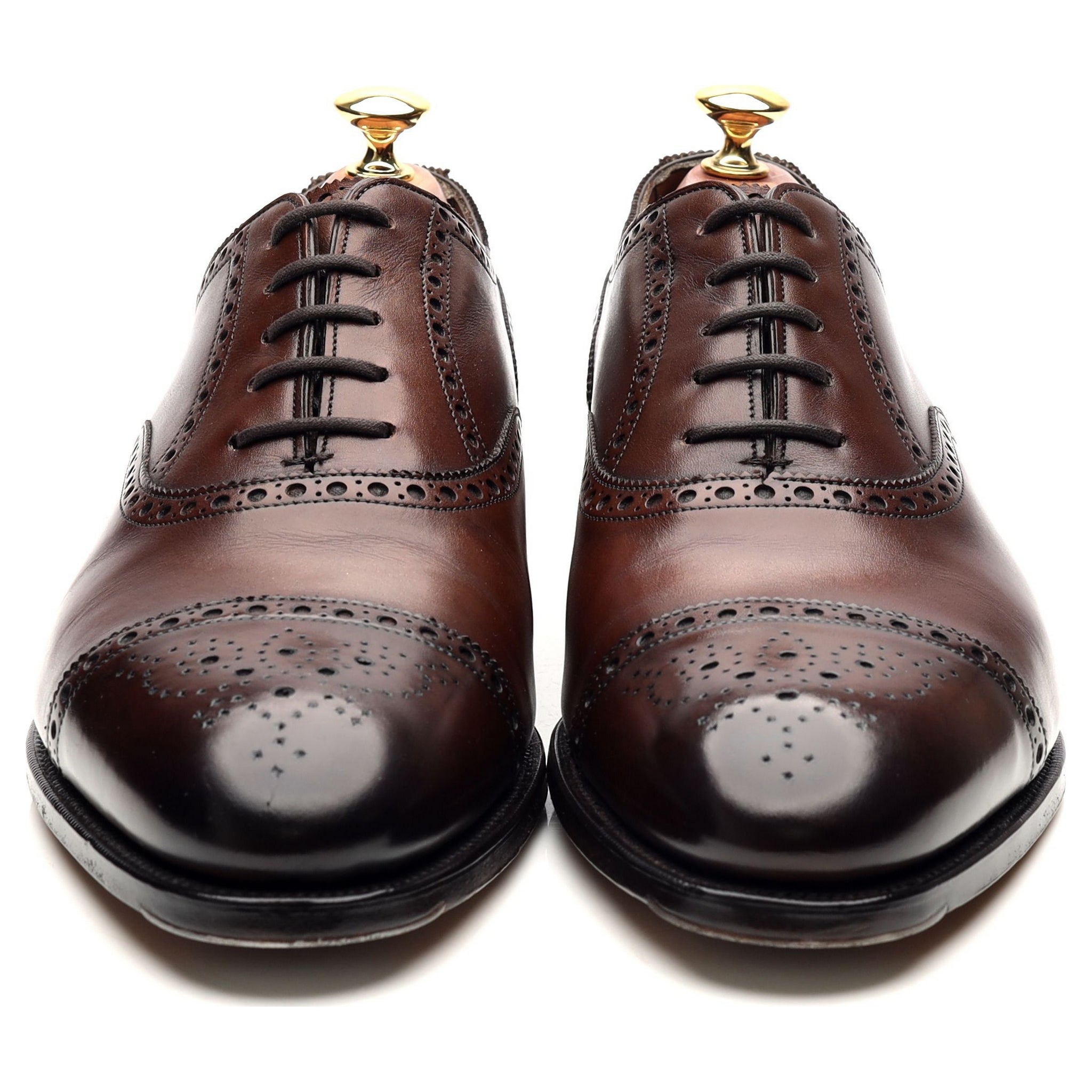 Edward Green Cadogan oxford cuir marron UK 9