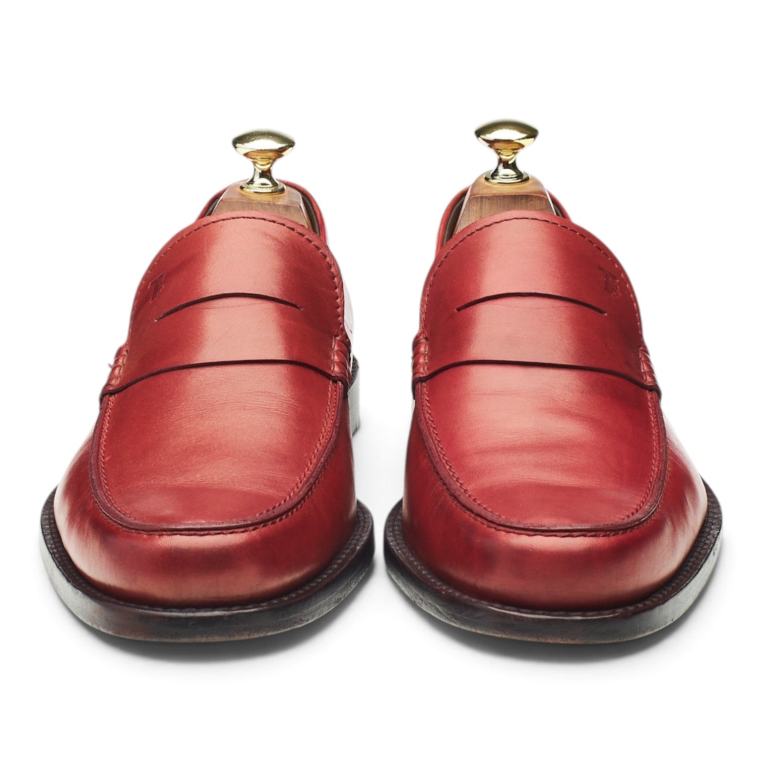 Tod's mocassins cuir rouge UK 7.5 semelle cuir Italie