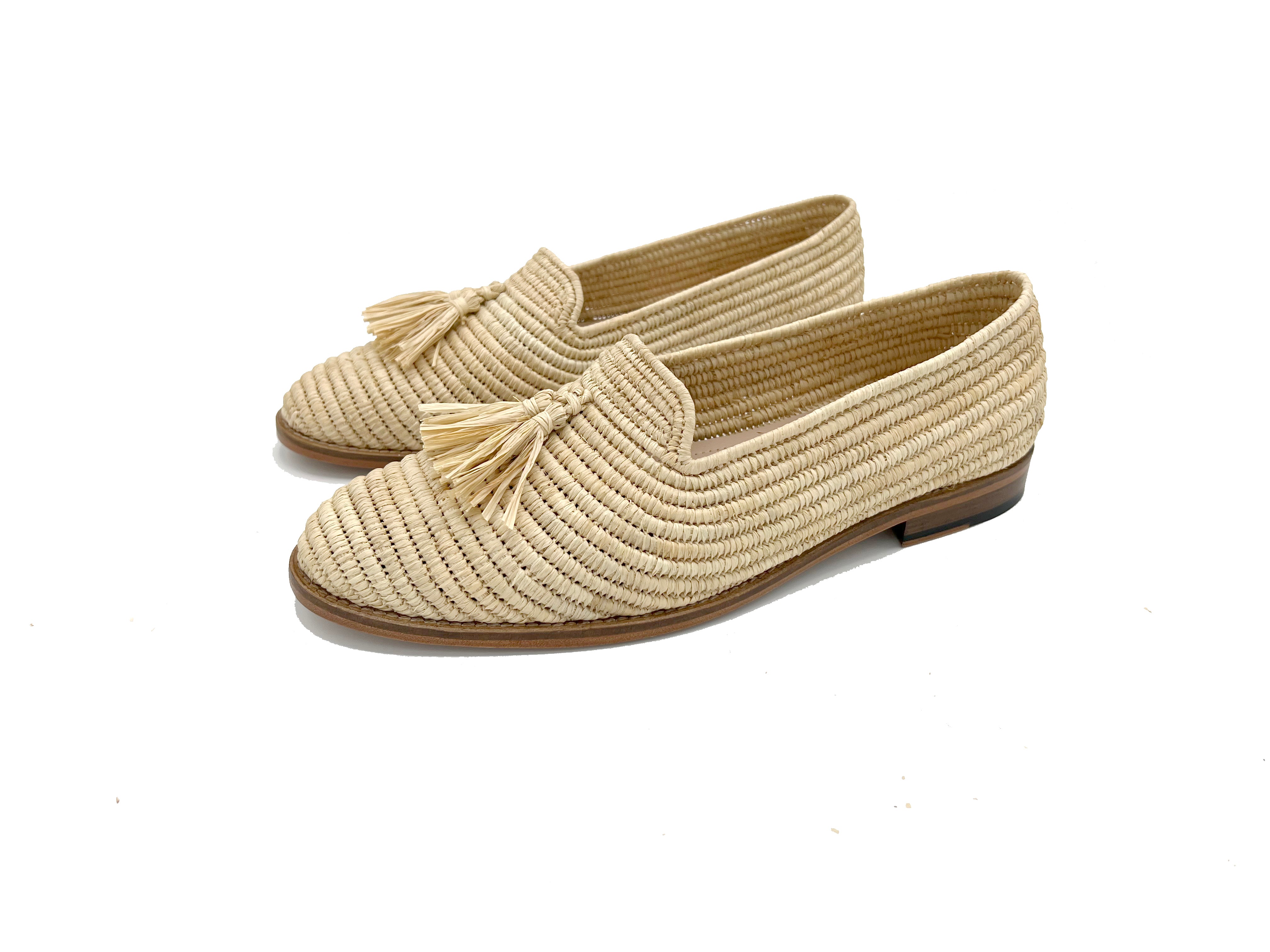 Contre-Allée Gironde mocassin homme raphia naturel