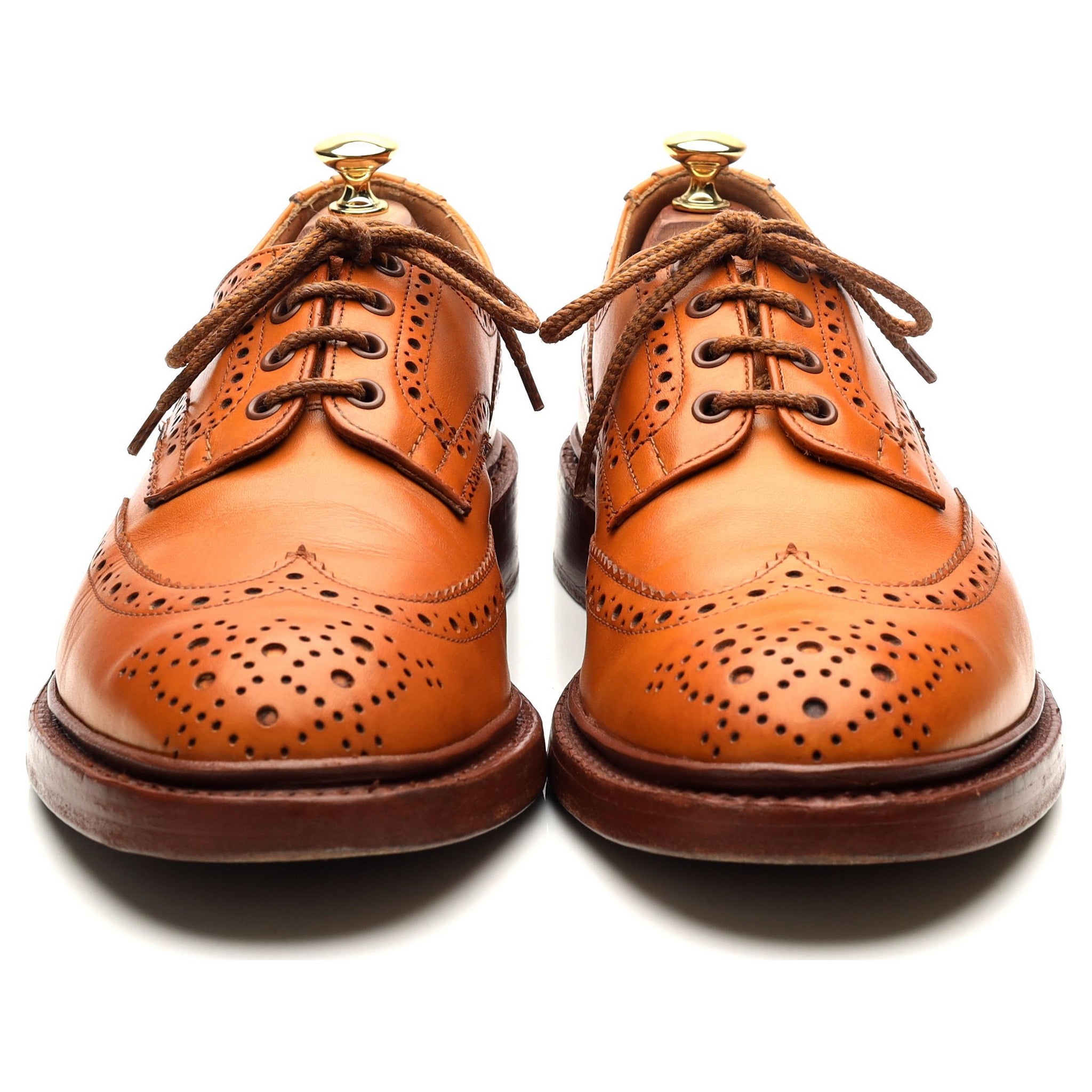 Tricker's Bourton derby brogue cuir camel UK 9.5
