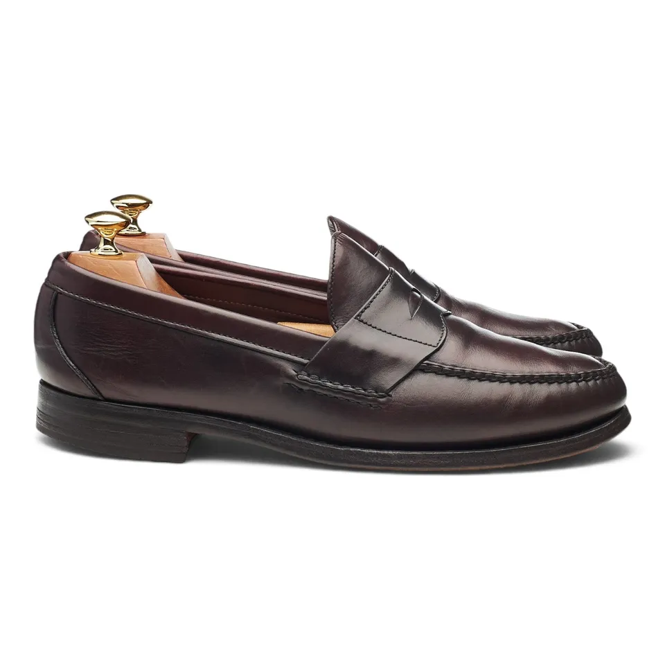 Allen Edmonds Paxton mocassins cuir bordeaux UK 9