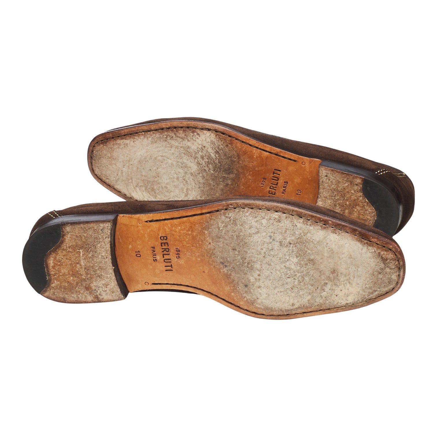 Berluti mocassins daim marron foncé UK 10