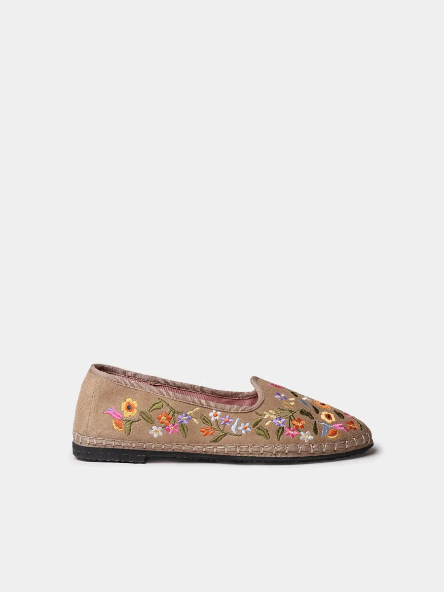 Toni Pons Peralada ballerine cuir fleurs brodées