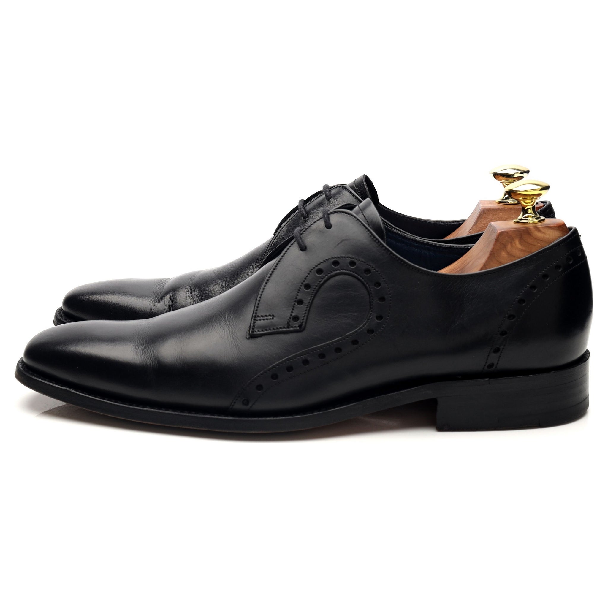 Barker Orlando Derby cuir noir pointure UK 7.5 cousu Goodyear