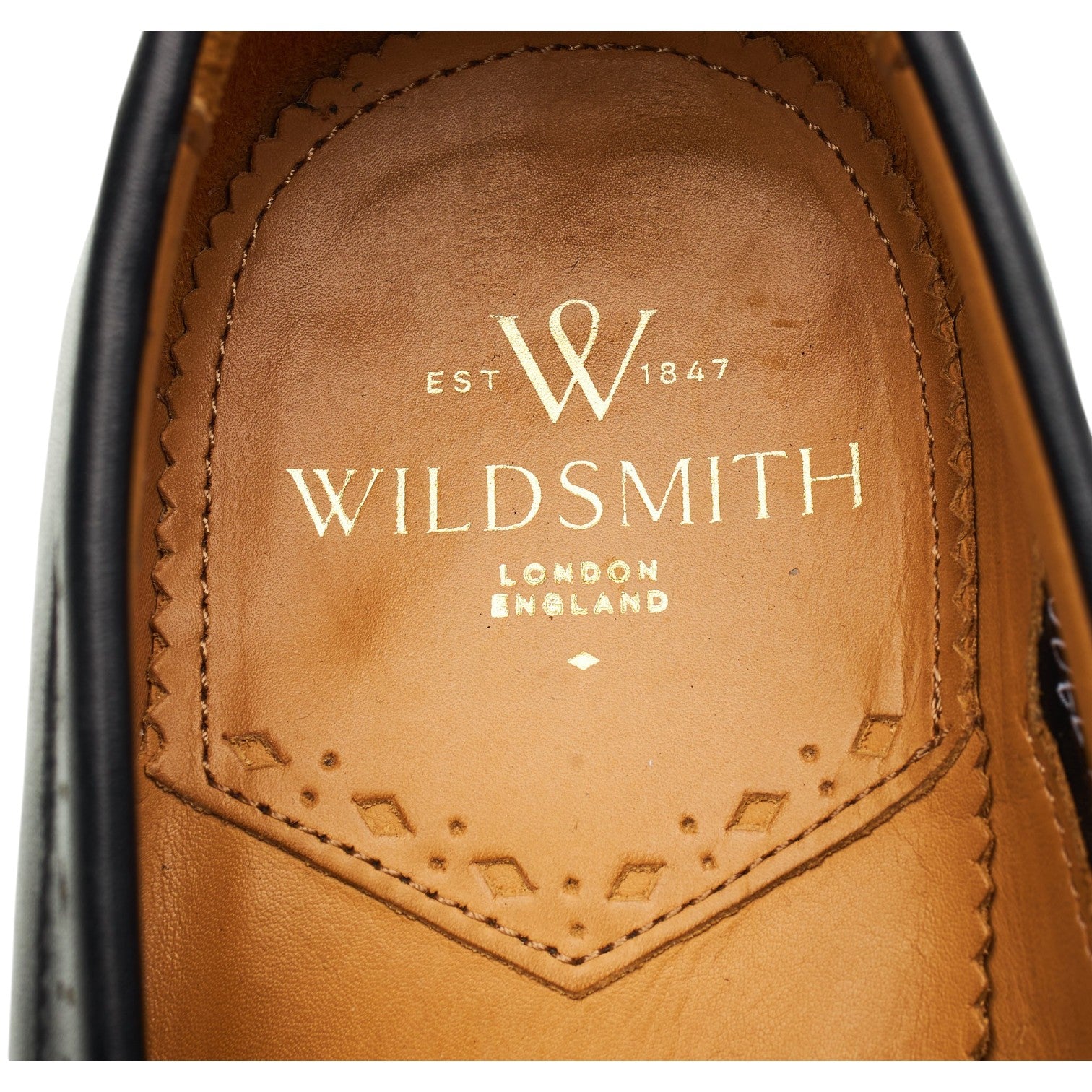 Wildsmith Model 98 mocassin cuir noir UK 8