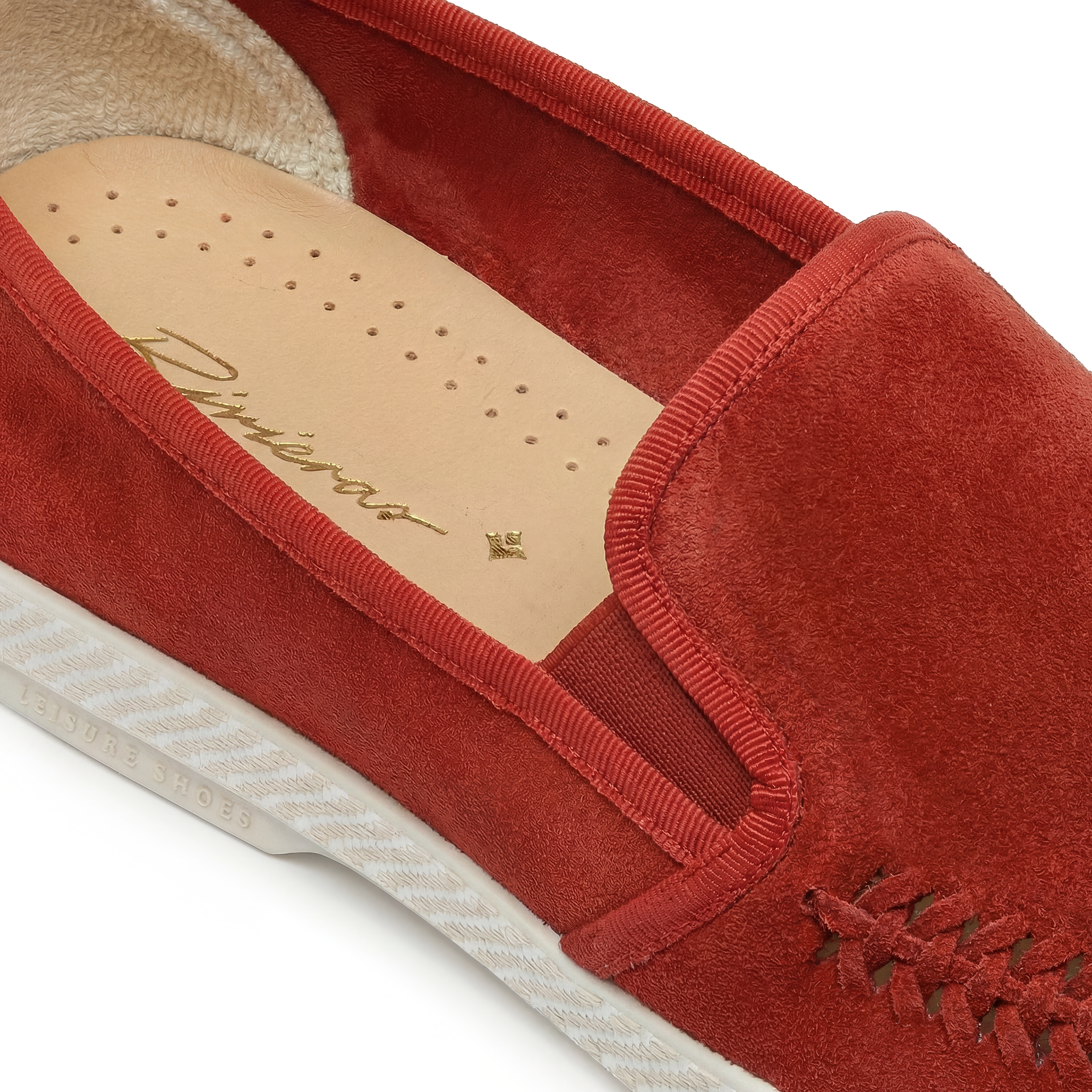 Rivieras Classic Suede Tressé espadrilles rouge