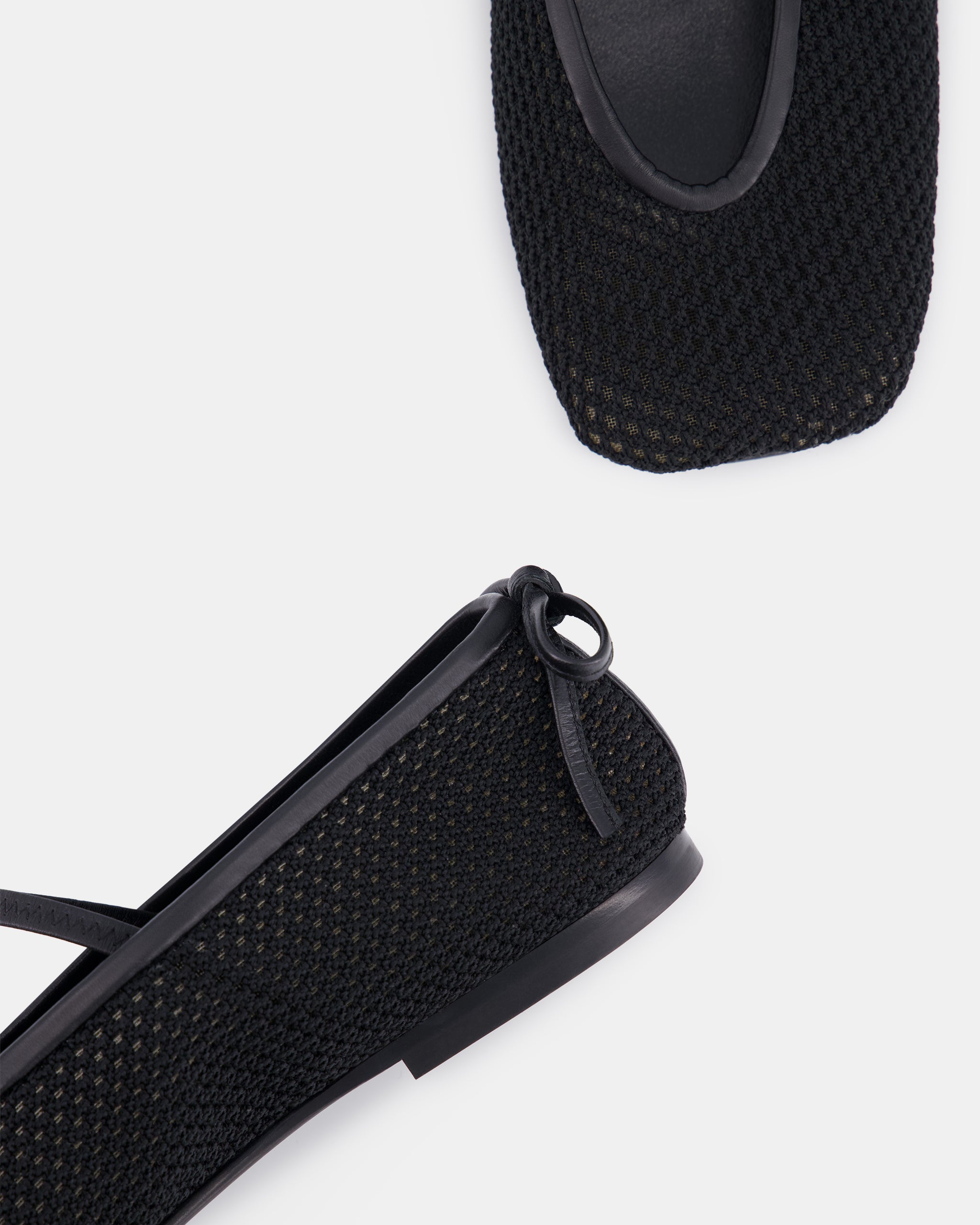 Nodaleto Bulla Node 5 ballerines noires crochet plat