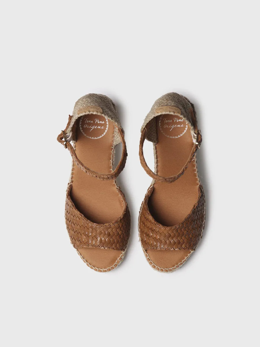 Toni Pons Sarai espadrille femme cuir compensée 5 cm