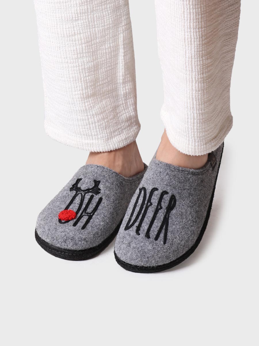 Toni Pons Tobi-DR pantoufle homme feutre gris Noel