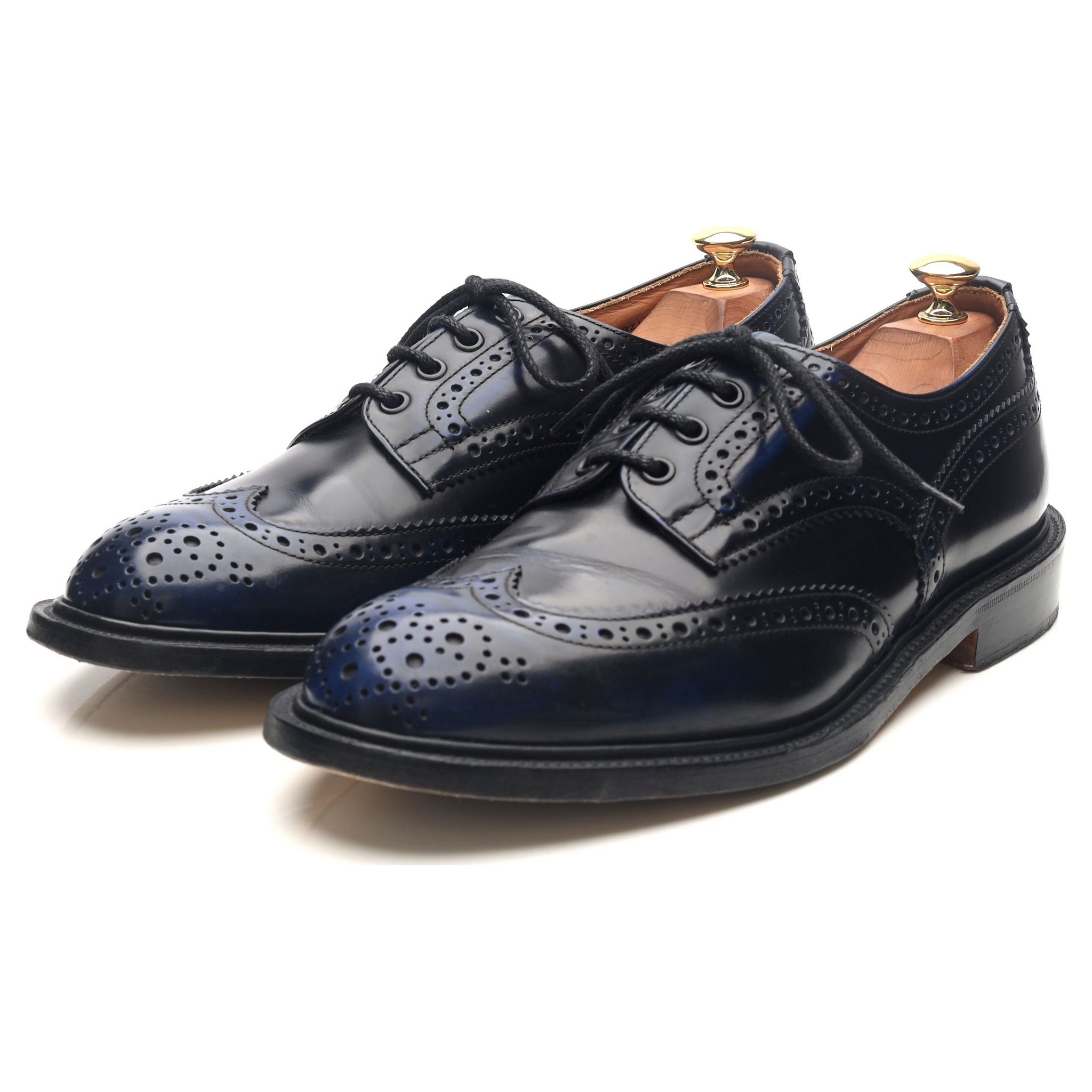 Tricker's Bourton derby cuir bleu marine UK 9.5