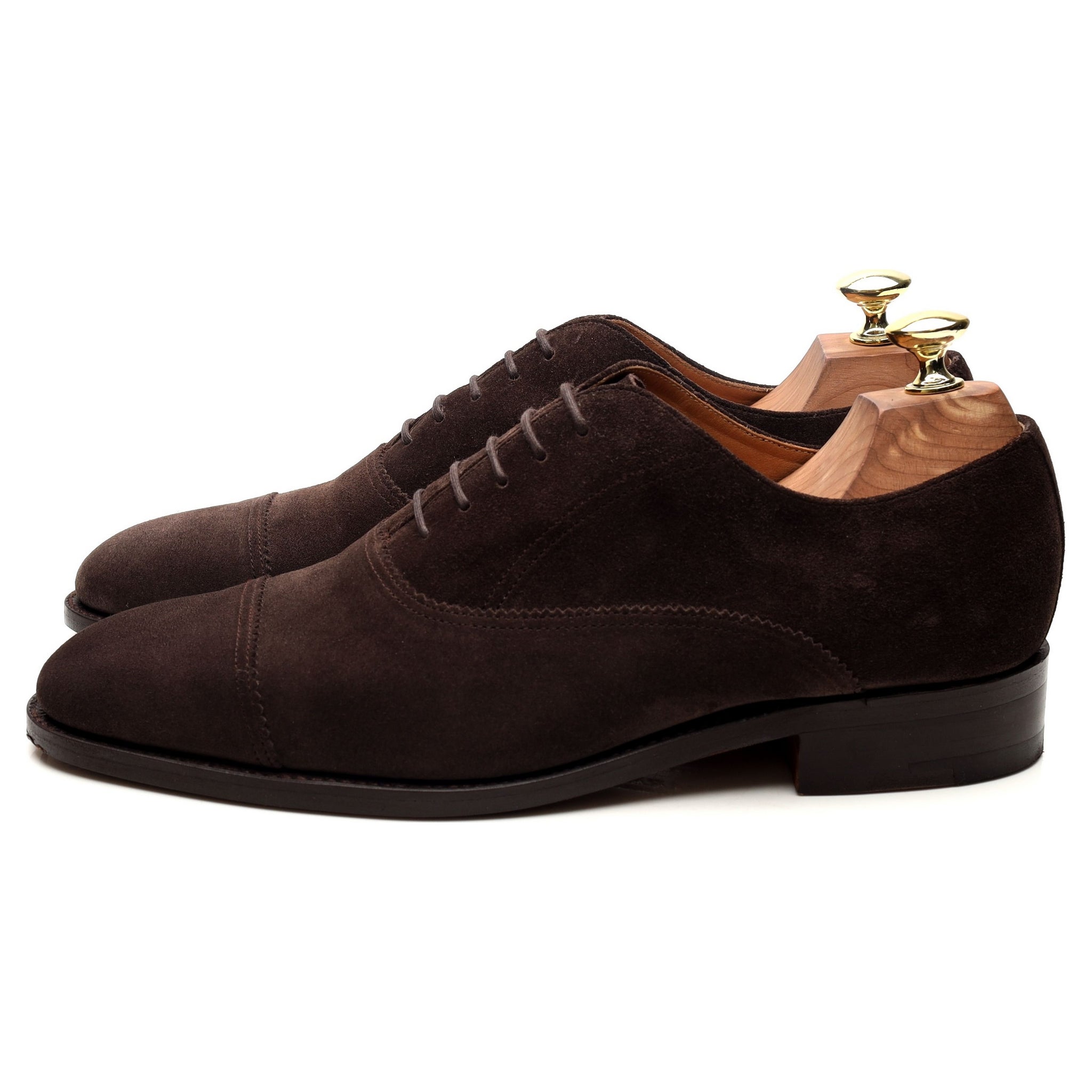 Barker Straight Cap richelieu suède marron pointure UK 7