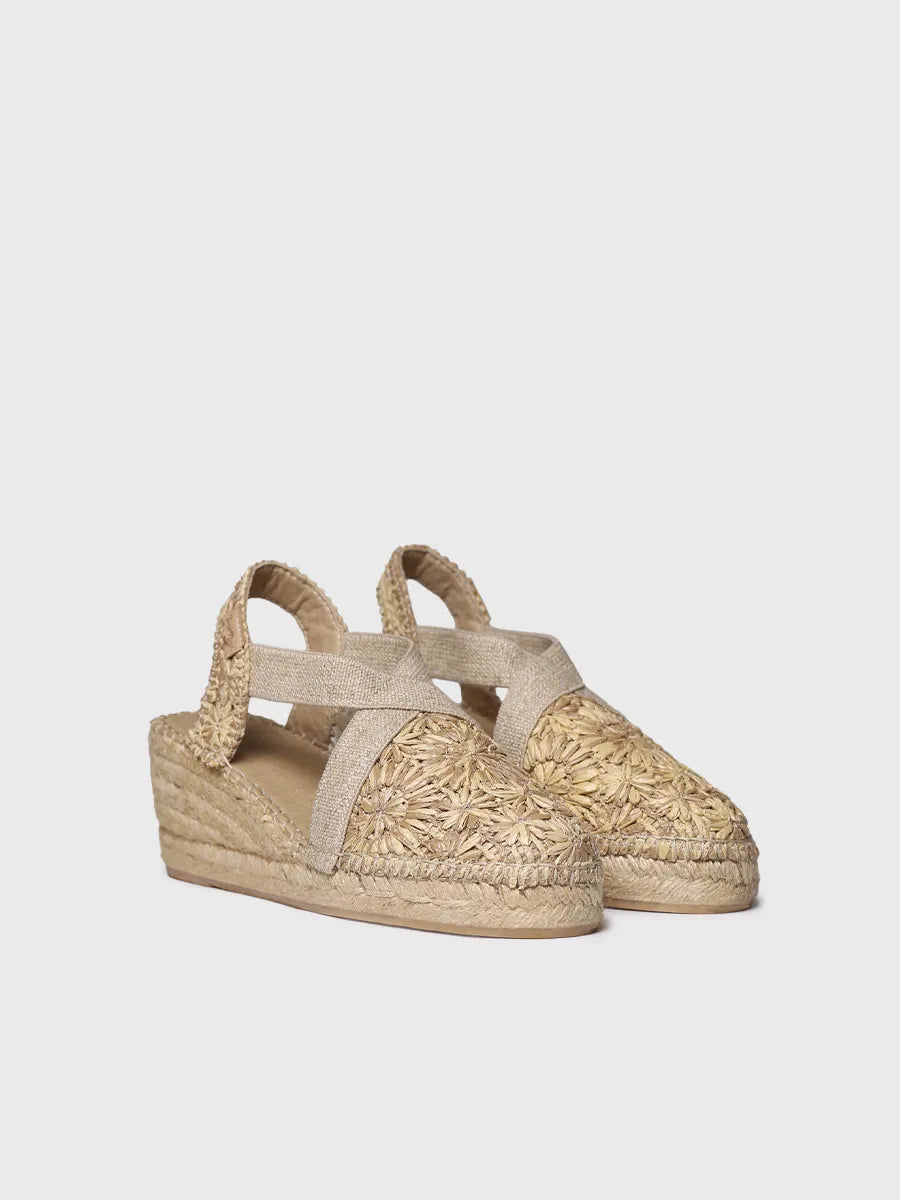 Toni Pons Terra-RF espadrilles compensées raphia floral