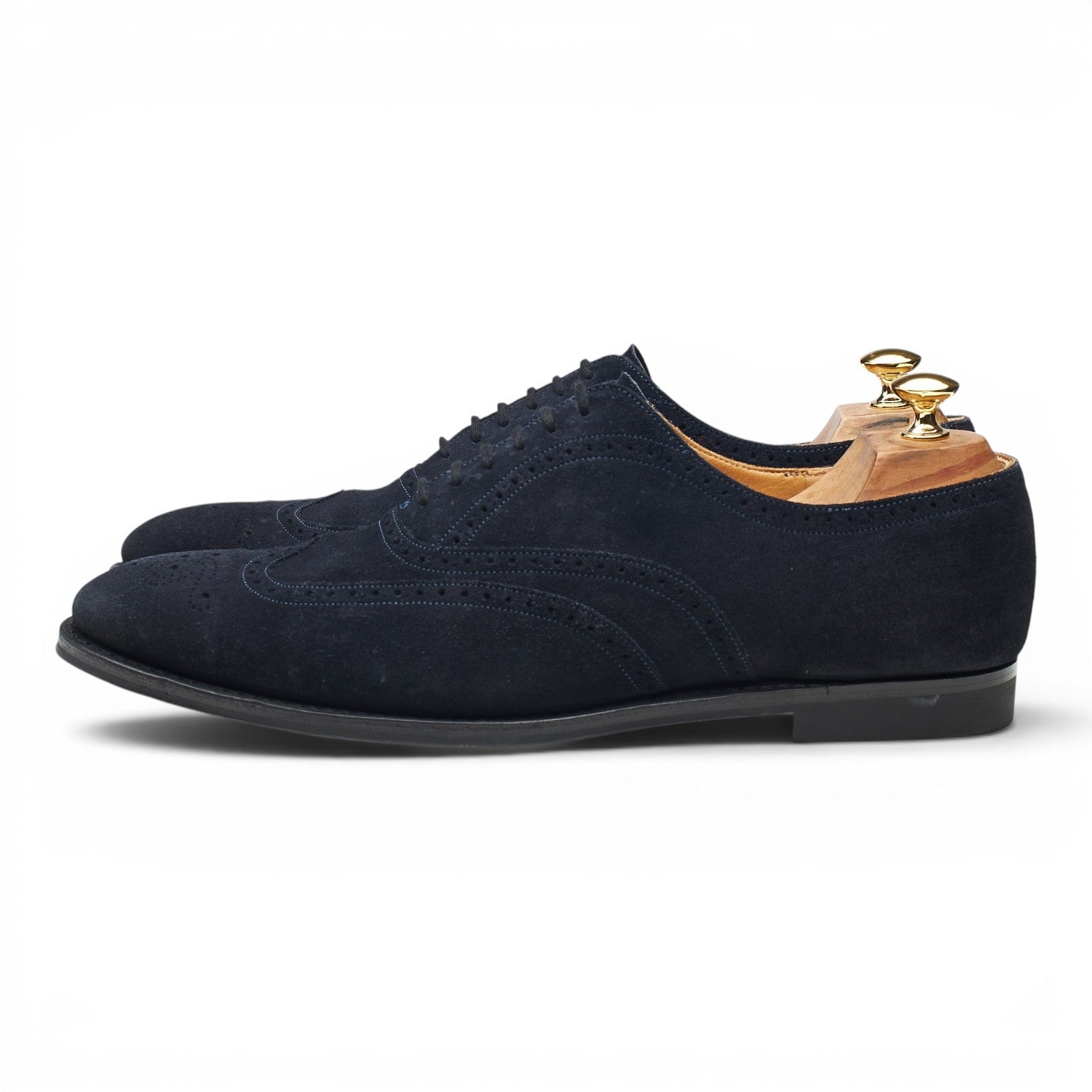 Church's Berlin richelieu daim bleu marine 9,5 UK brogue
