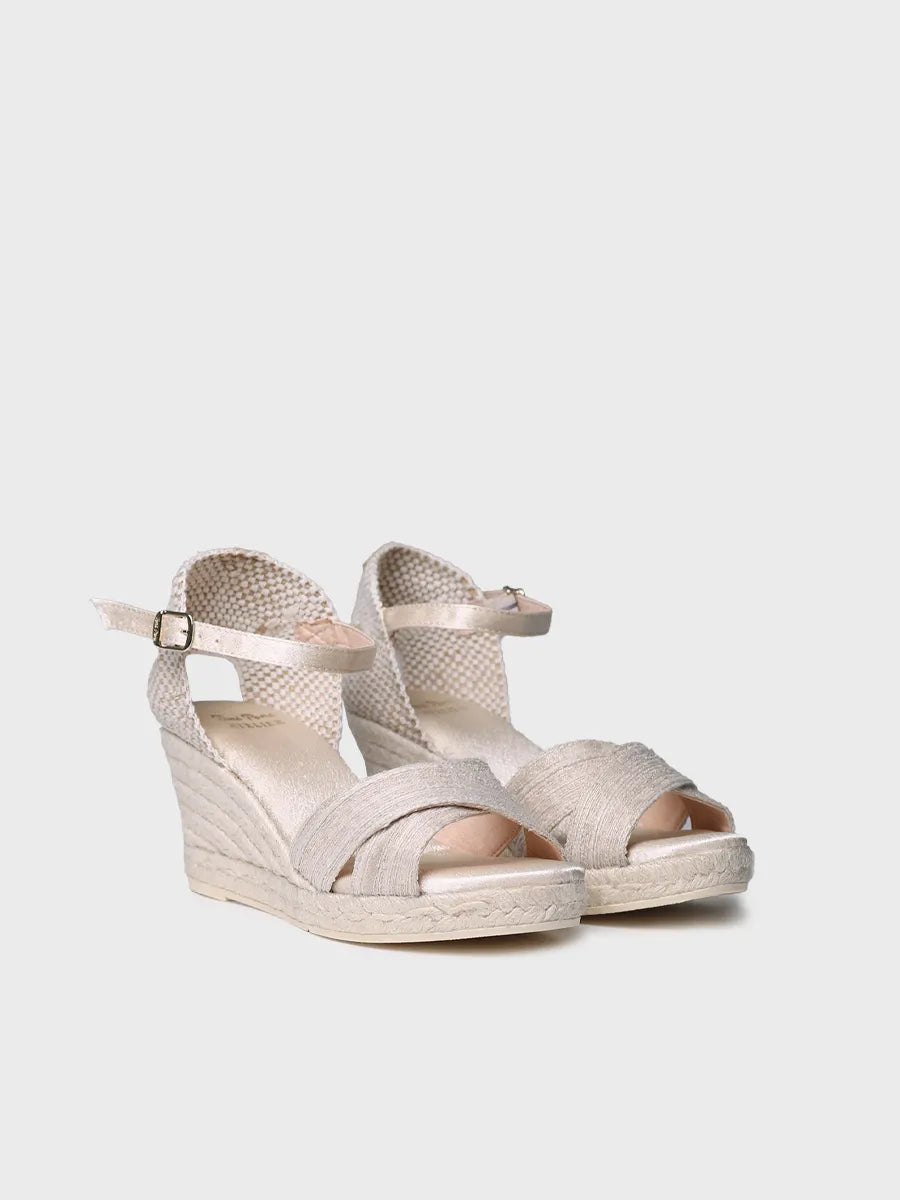 Toni Pons Cristal espadrille mariée compensée 7 cm