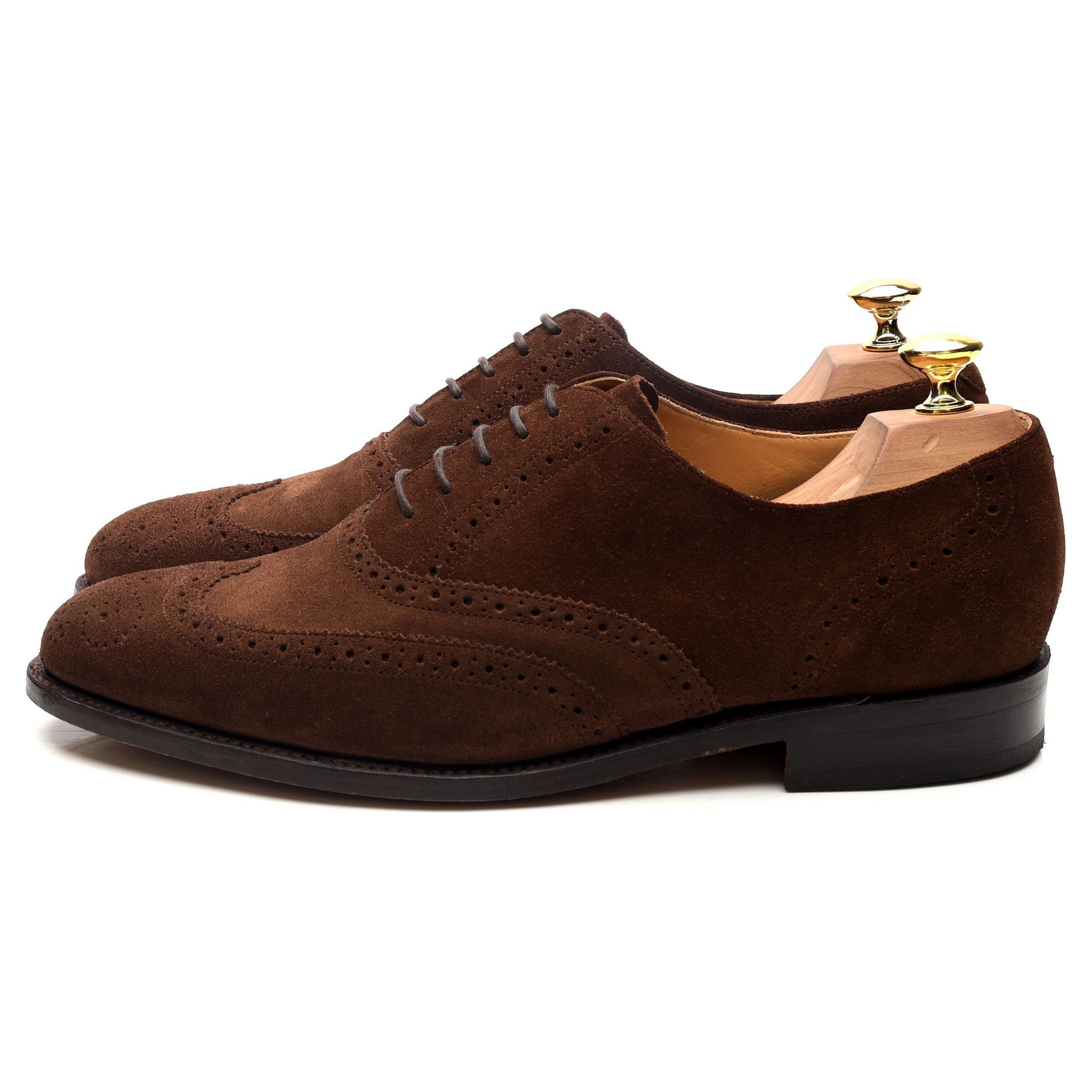 Barker Albert chaussures oxford daim marron UK 8