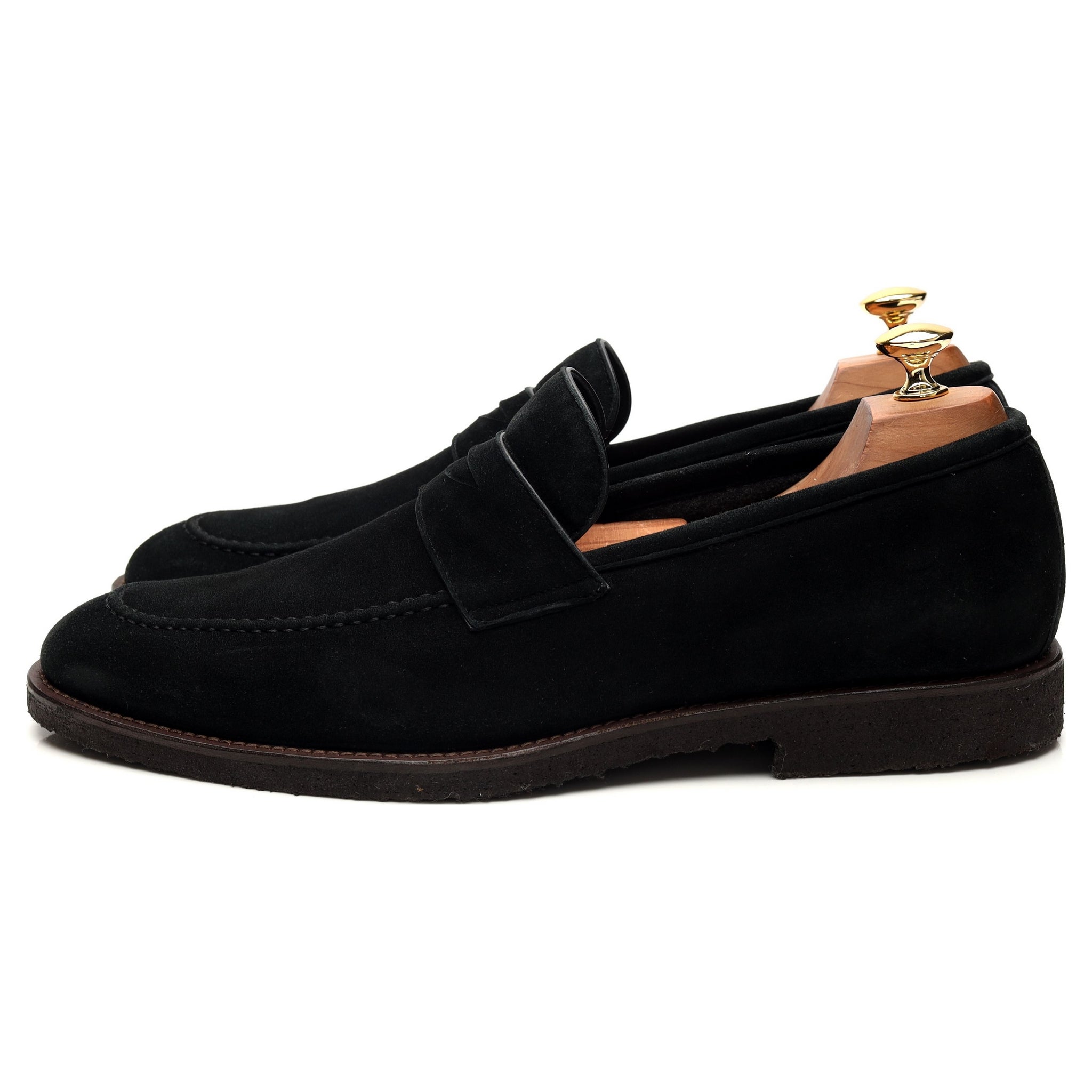 Cabasso mocassins penny suède noir pointure UK 10