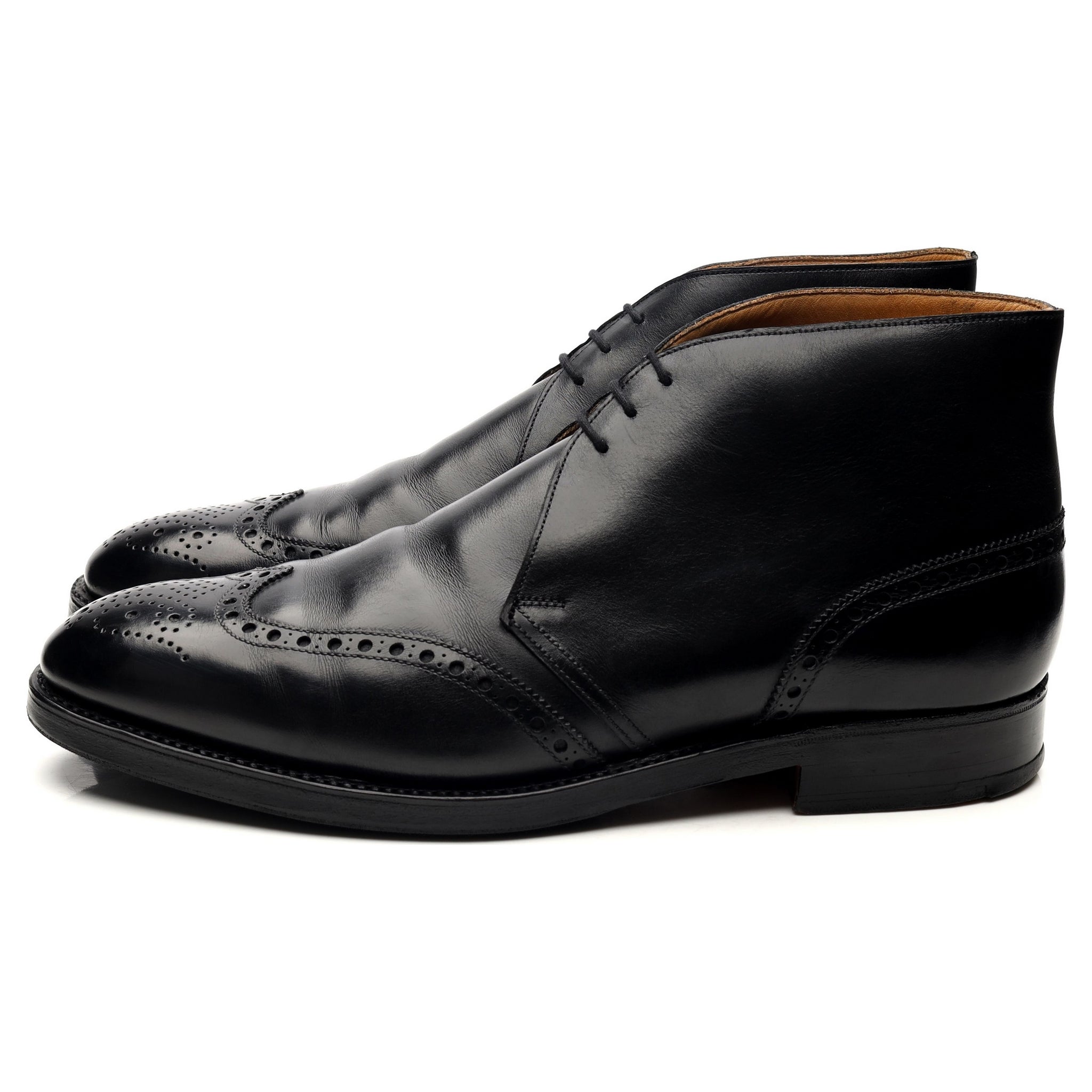 Crockett & Jones boots chukka cuir noir pointure UK 10