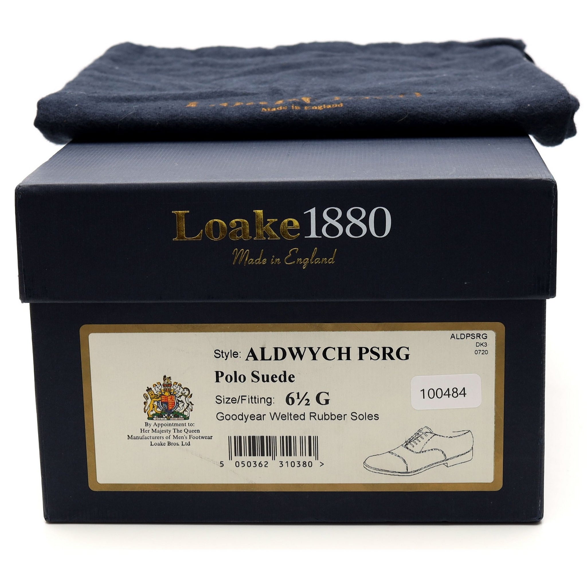 Loake 1880 Aldwych richelieu daim marron UK 6.5