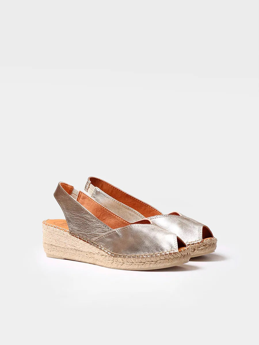 Toni Pons Bernia-P espadrille cuir lisse compensée 5 cm