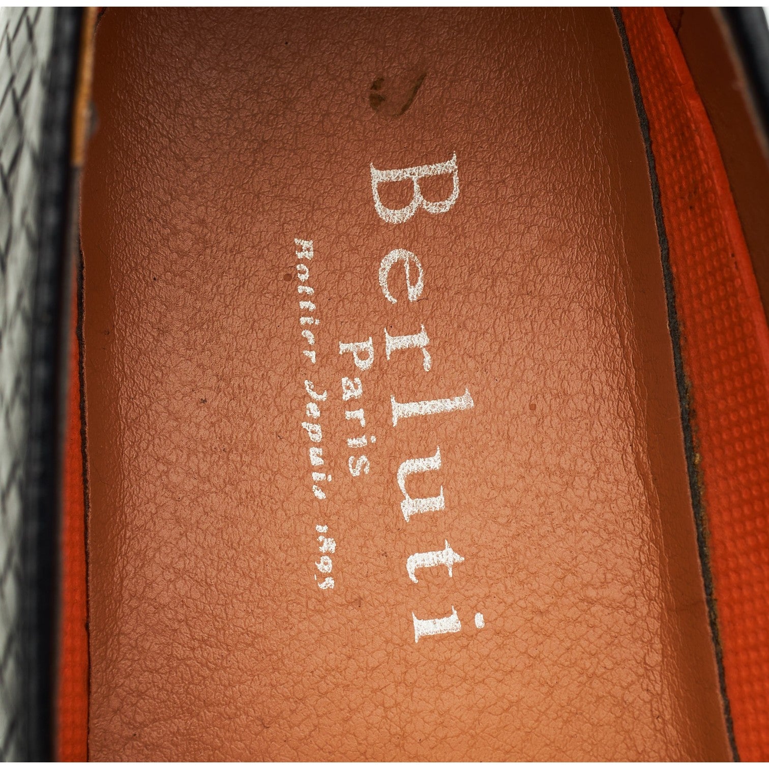 Berluti mocassins cuir tressé noir pointure UK 11
