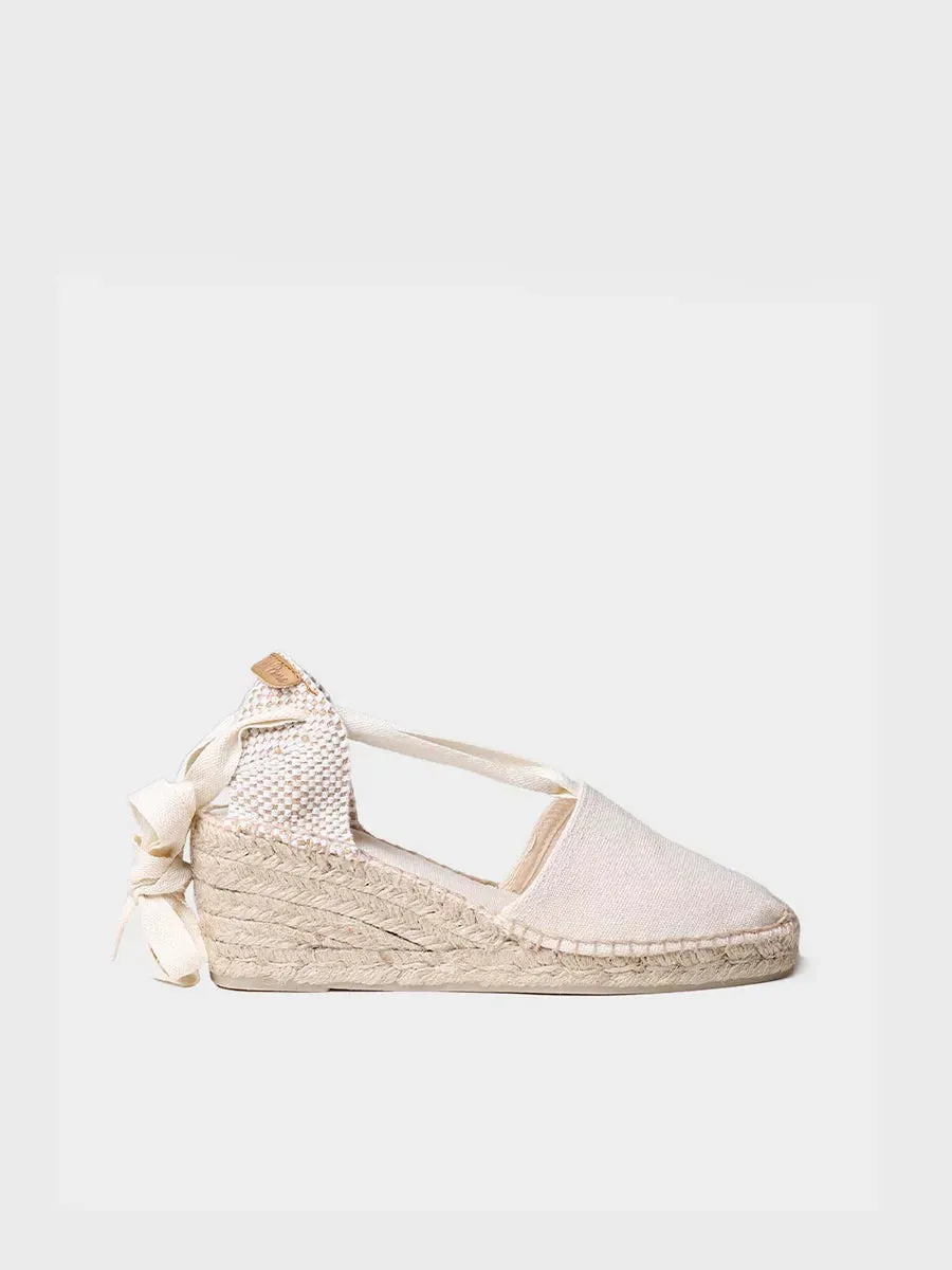 Toni Pons Valencia espadrille femme écru lacets vegan