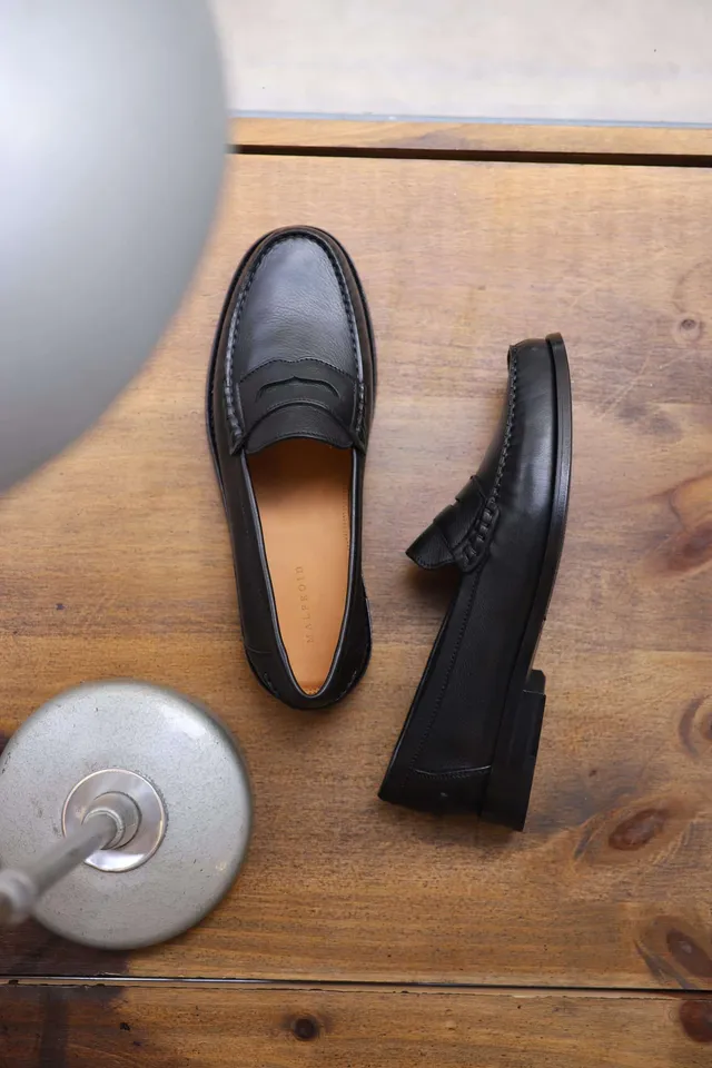 Malfroid Vauban mocassin cuir grainé cousu Blake