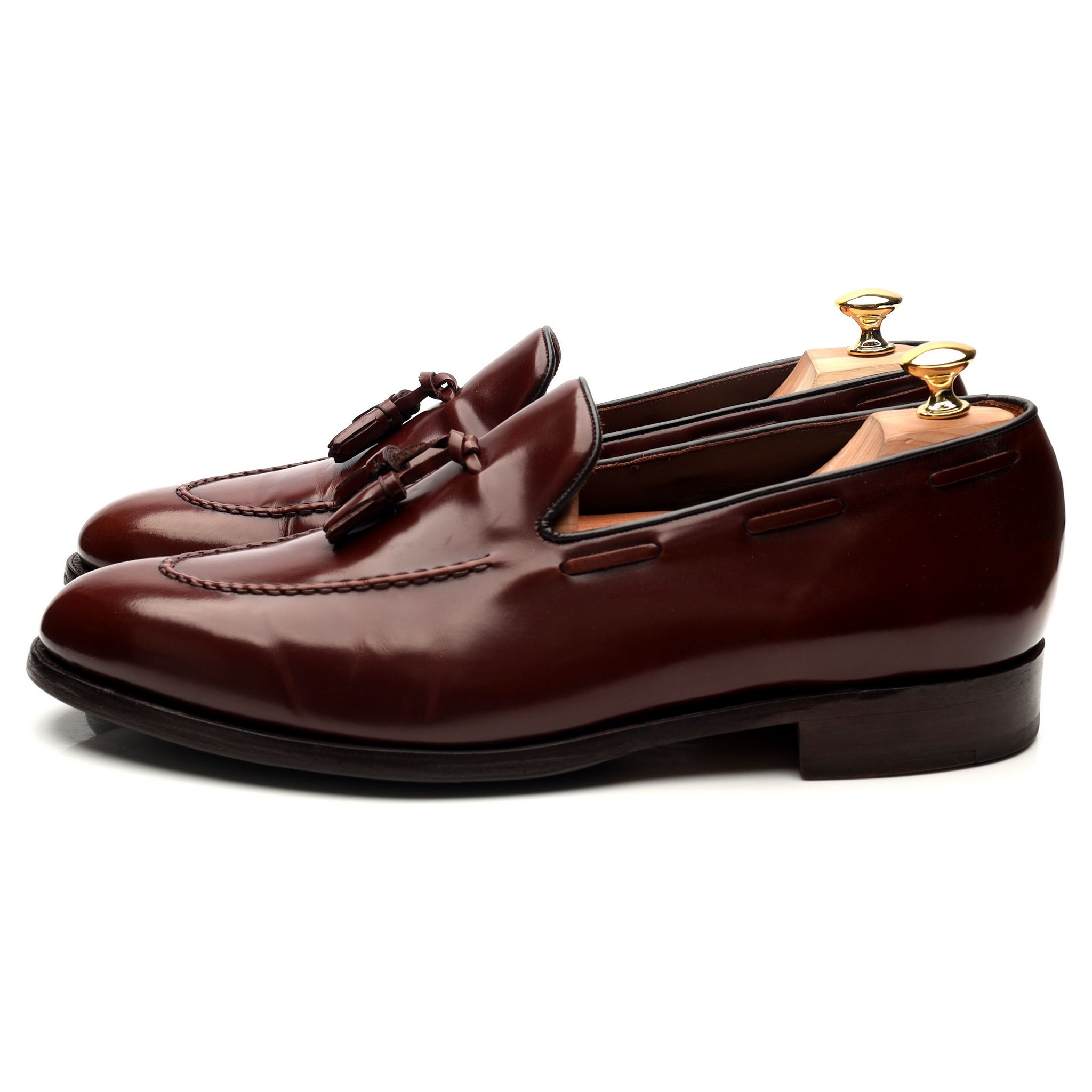 Foster & Son mocassins homme cuir bordeaux UK 11.5
