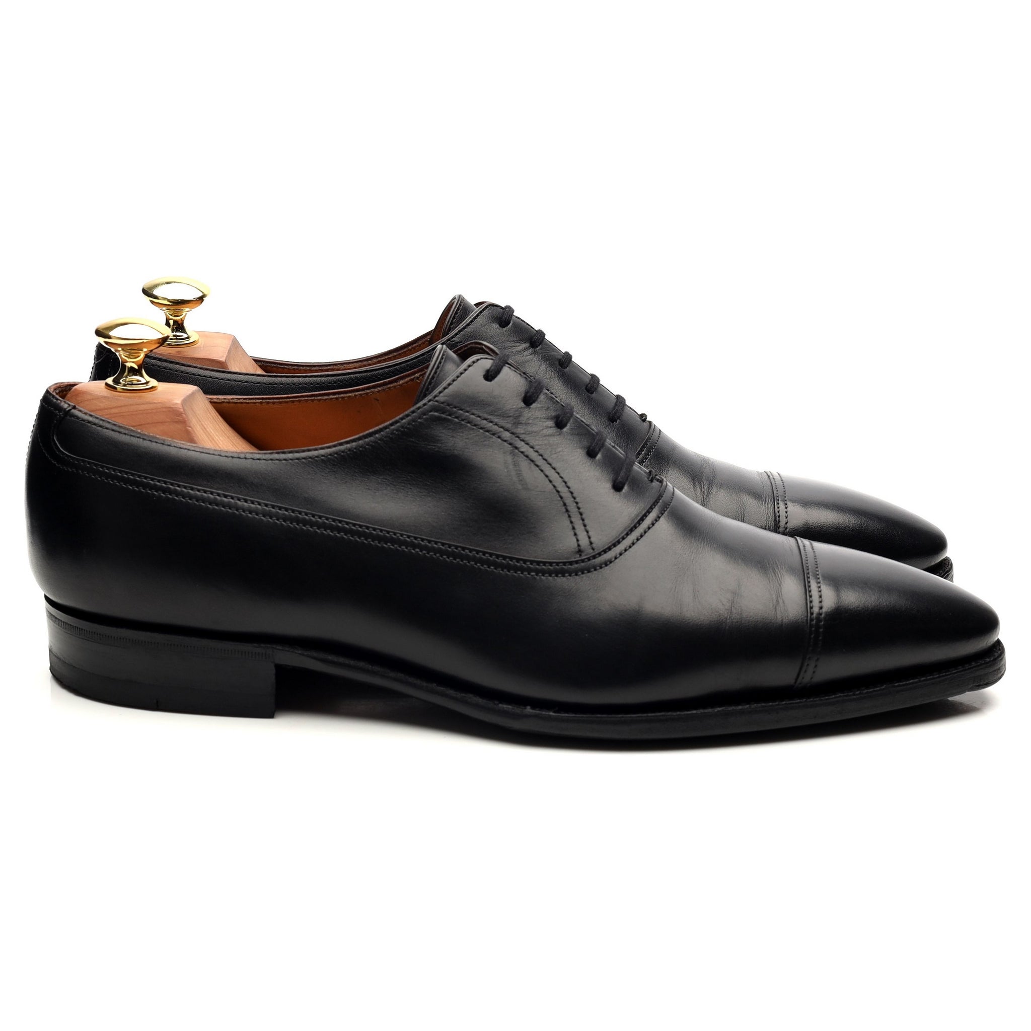 Corthay oxford cuir noir pointure UK 8 bout droit