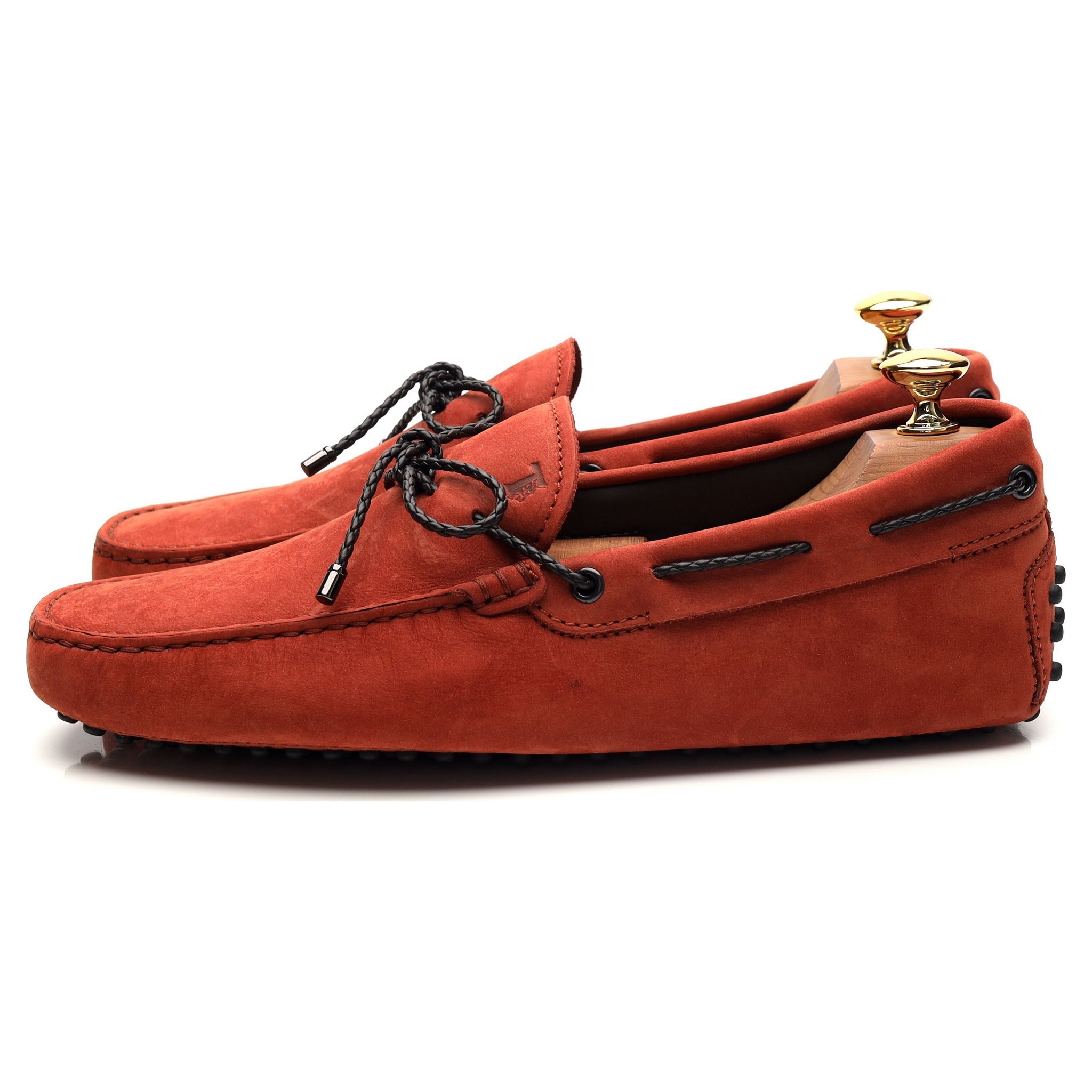 Tod's Gommino mocassin nubuck orange pointure UK 6