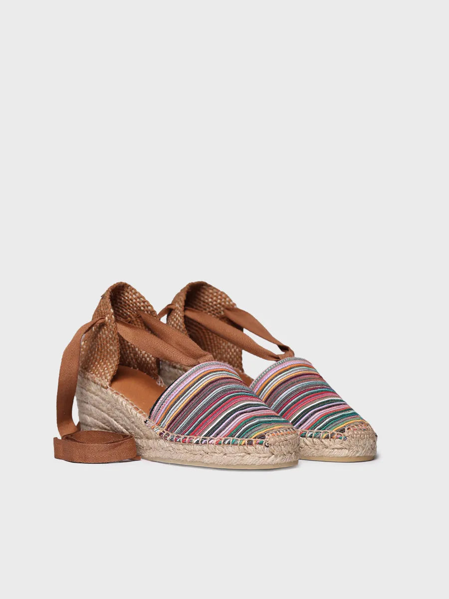 Toni Pons Vega-Bo espadrilles compensées toile rayée talon 6 cm