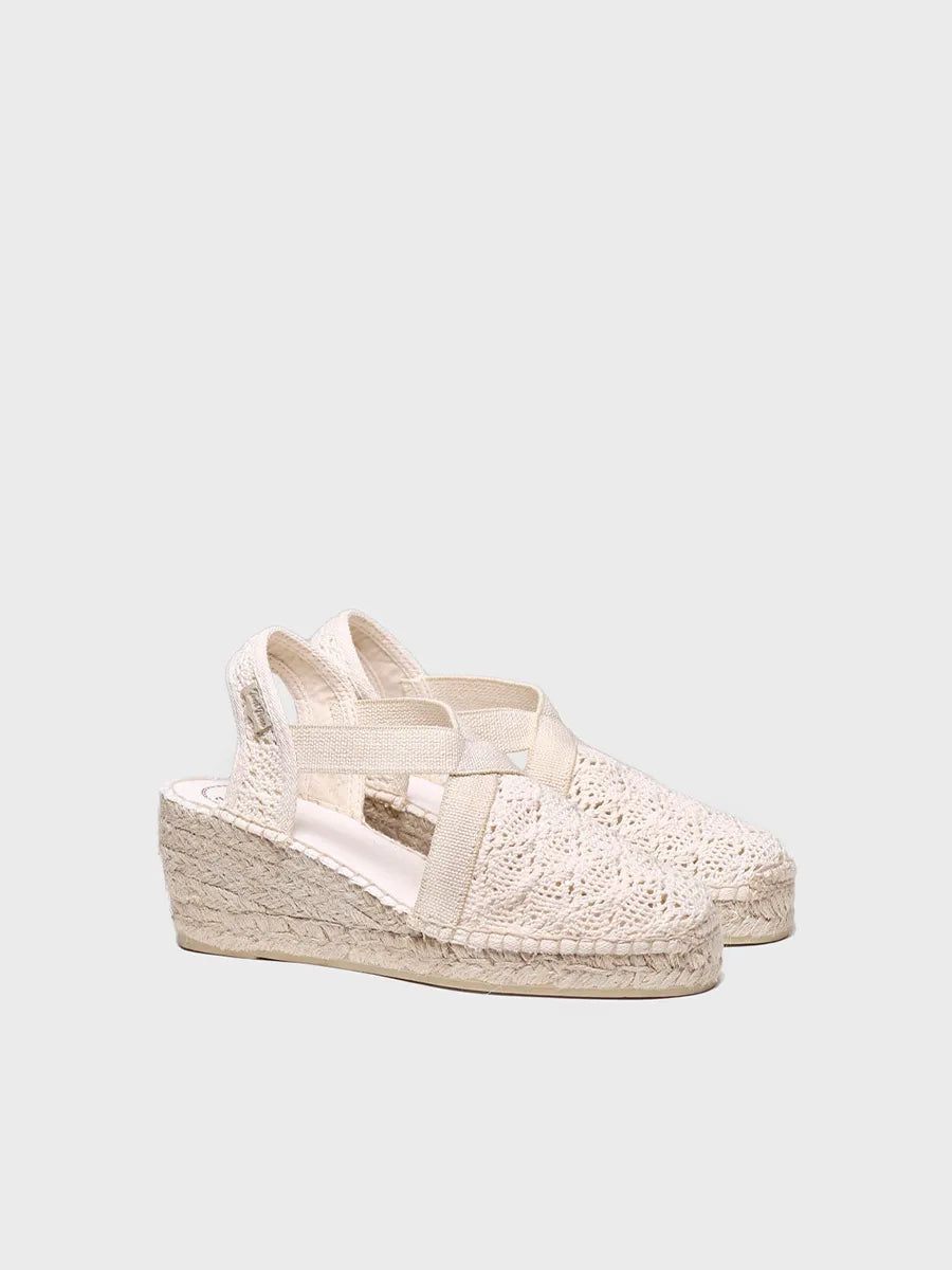 Toni Pons TERRA-AD espadrilles compensées crochet écru
