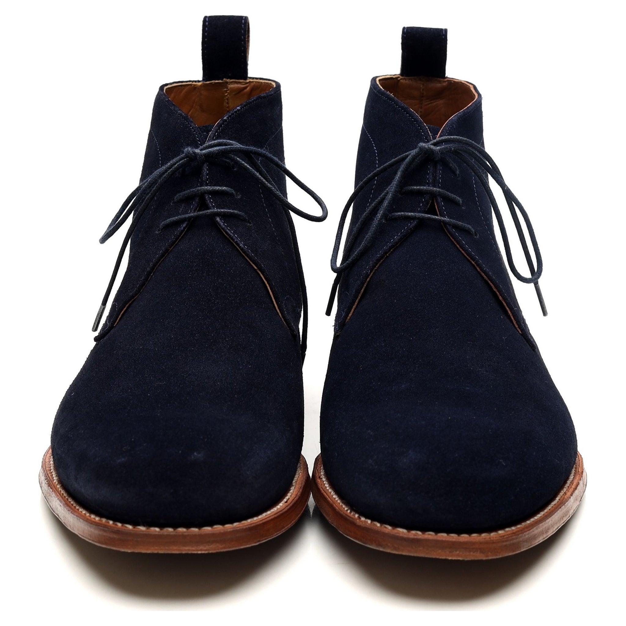 Grenson Marcus bottines chukka daim bleu marine UK 10