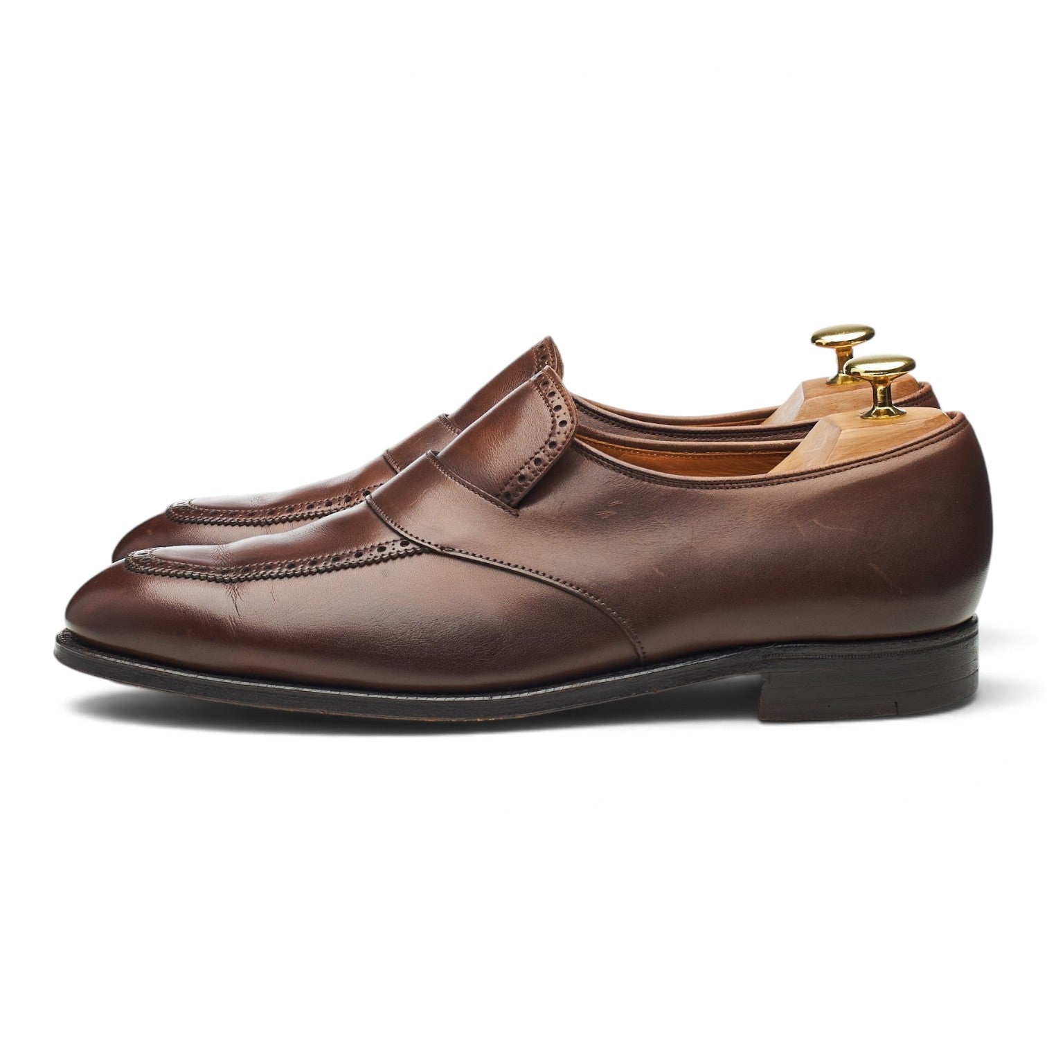 George Cleverley mocassin cuir marron UK 8,5