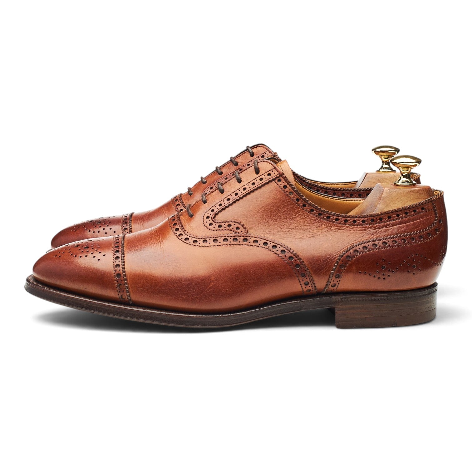 Gordon Scott Broker richelieu brogue cuir marron UK 9