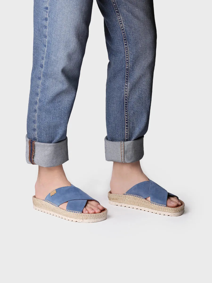 Toni Pons Bali-A sandale plate cuir indigo