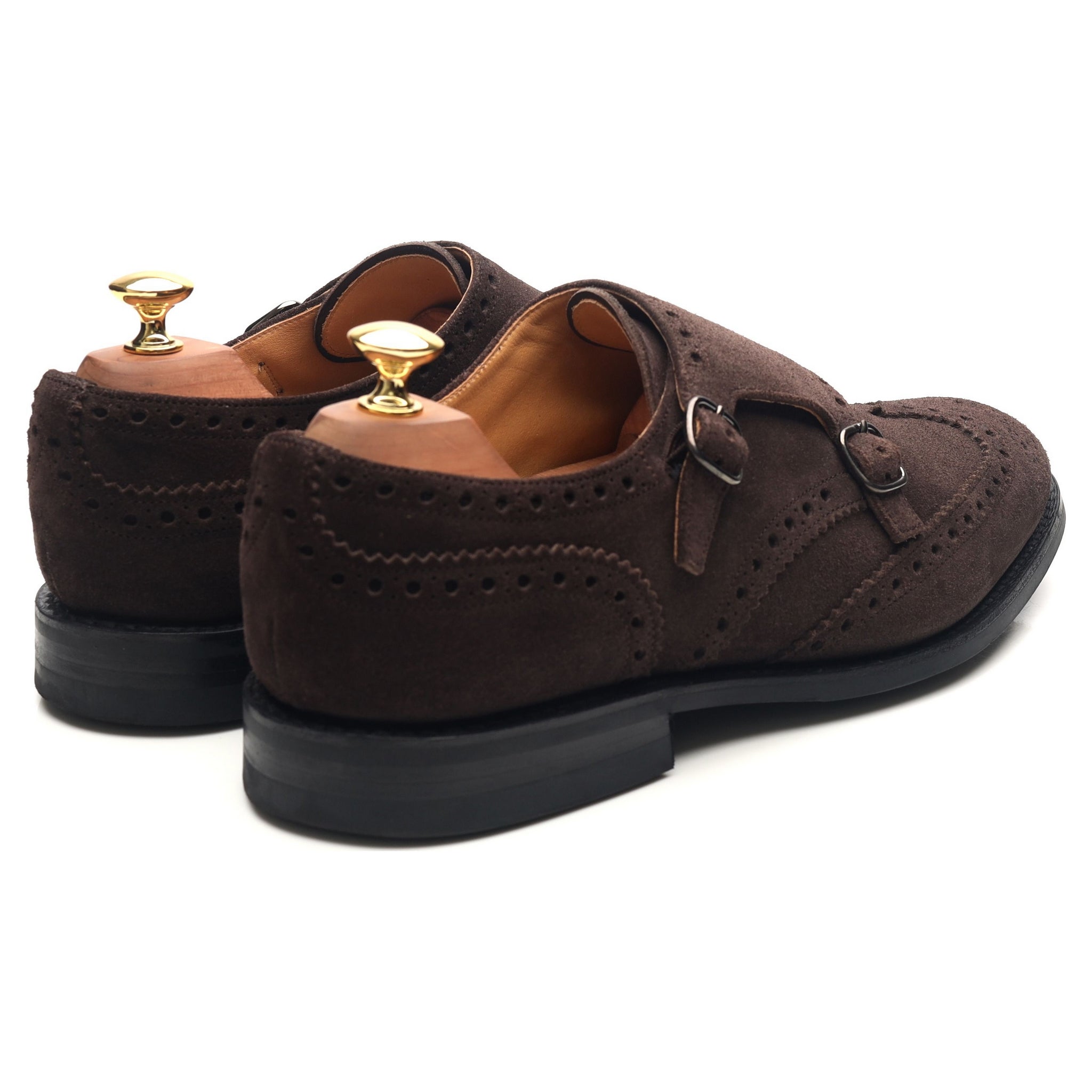 Church's Seaforth double monk strap daim marron UK 9