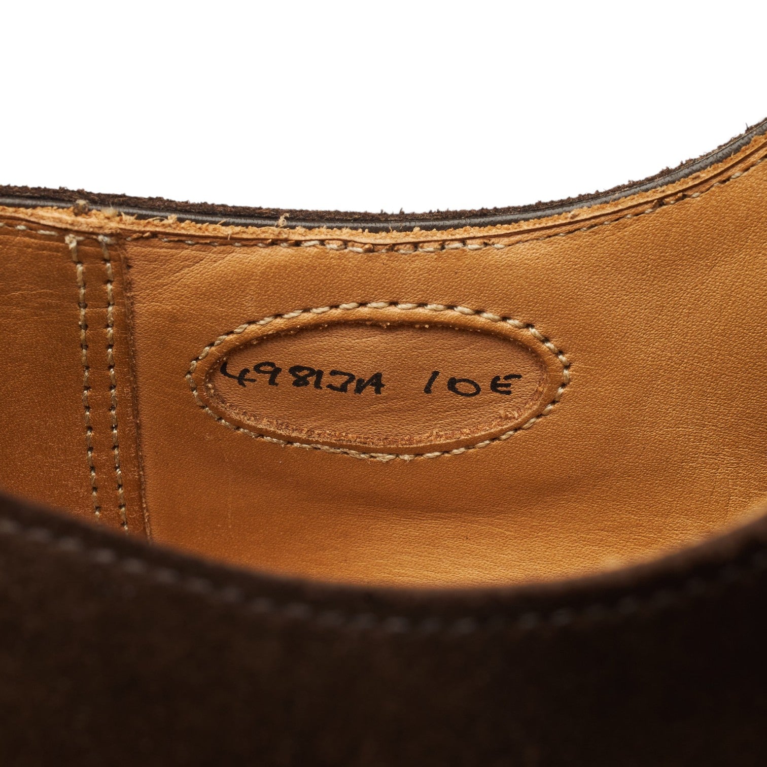 George Cleverley Adam derbies brogues daim marron UK 10