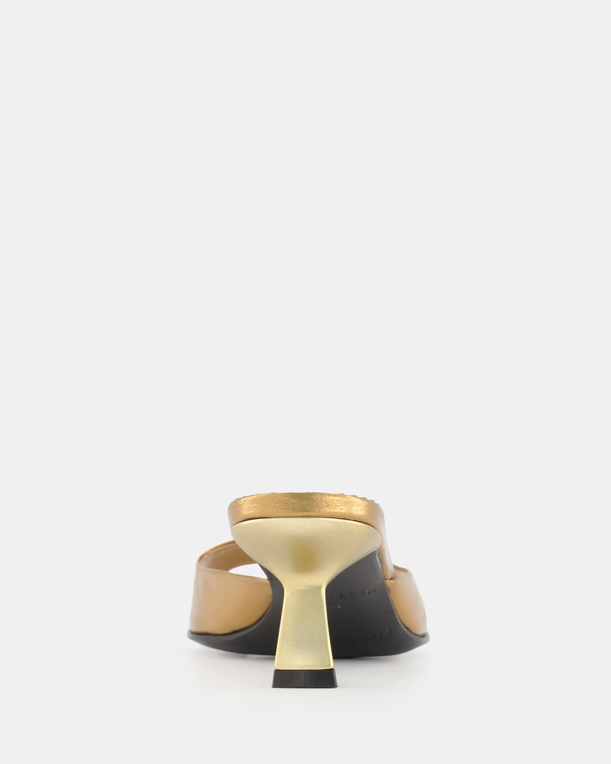 Nodaleto Dona Reese mules cuir bronze Crackle talon 5 cm
