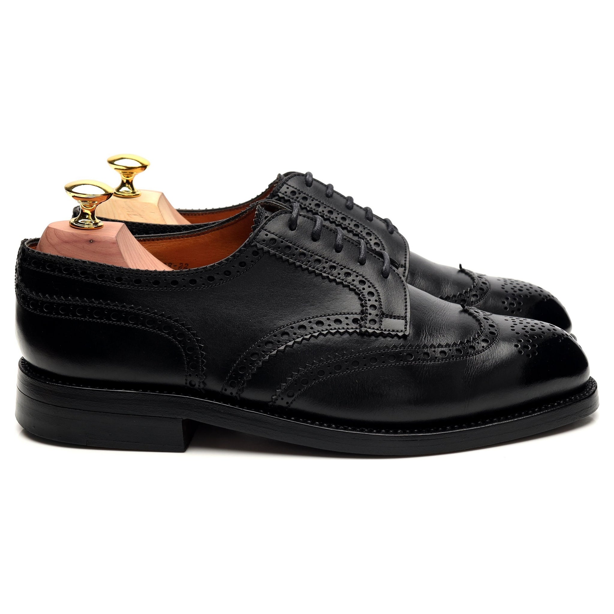 J.M. Weston derbies brogue cuir noir UK 7.5