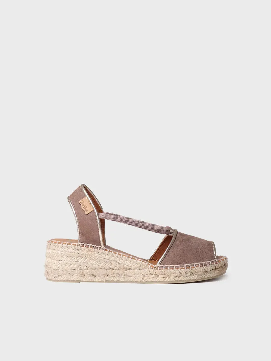 Toni Pons Bilda espadrilles compensees daim taupe