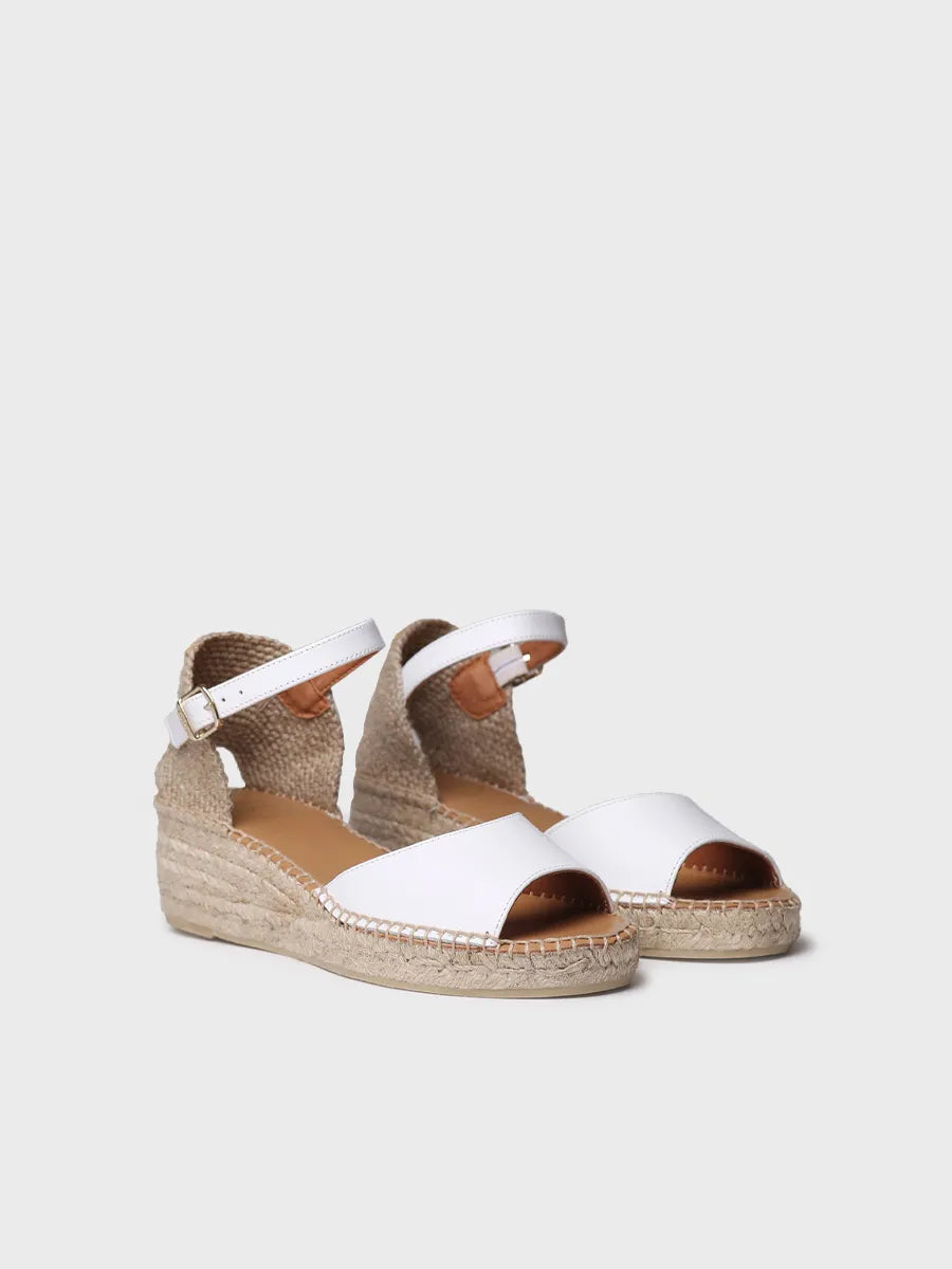 Toni Pons Briella-P espadrille cuir blanc 4,5 cm