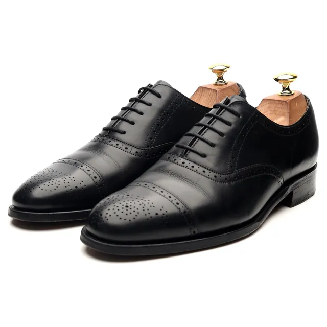Barker richelieu brogue cuir noir UK 8