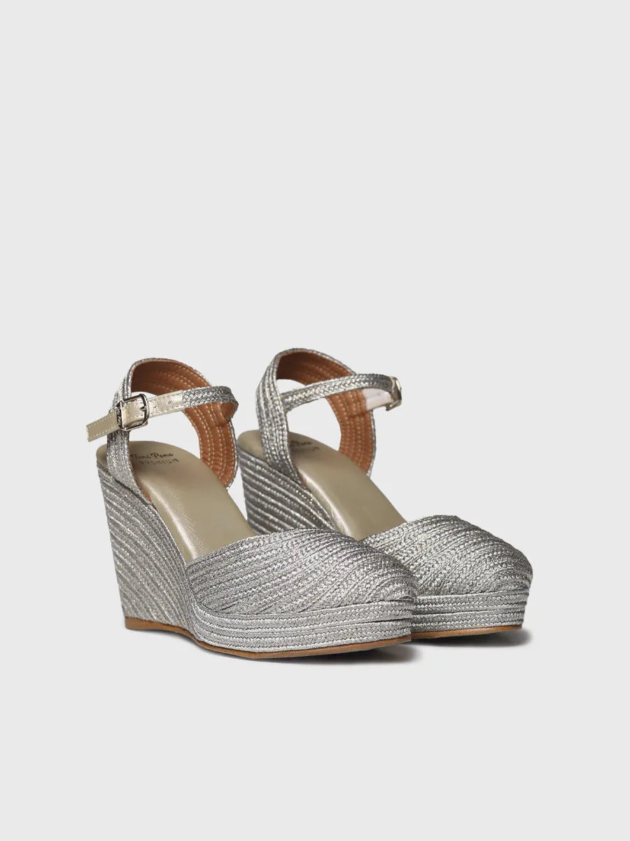 Toni Pons Damaris espadrille métal tressé 10 cm